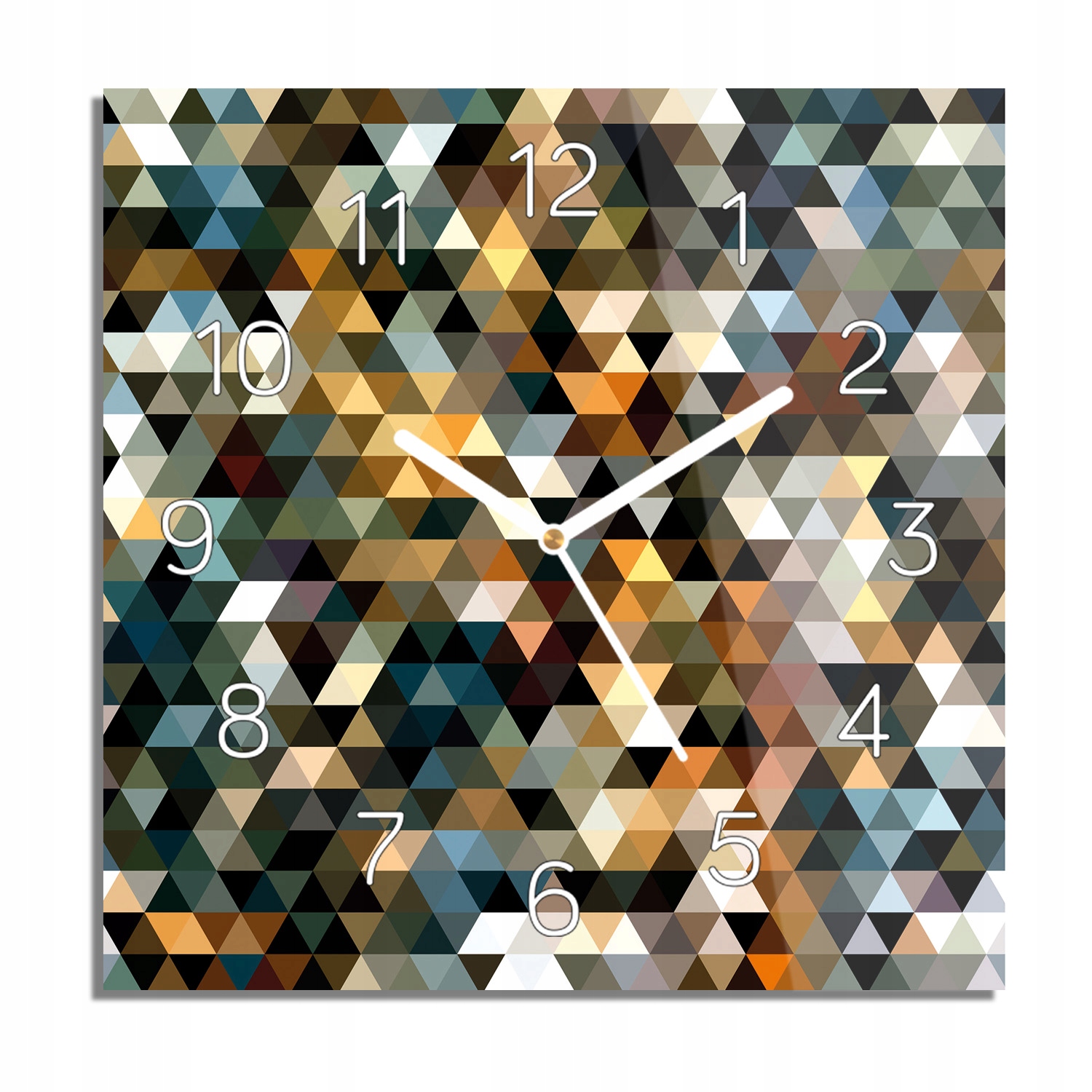 

Mozaika geometria foto-zegar z foto 30x30 cichy