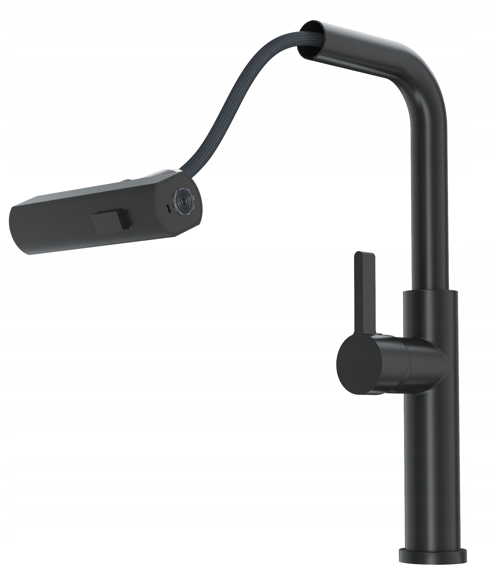 Kuchynský Kohútik S Výsuvným Výtokom, Čierny, 3 Prúdy Vody, Batéria Giro