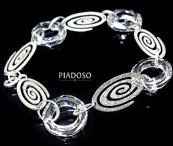 Krystaly Elegantní náramek Stříbro Crystal