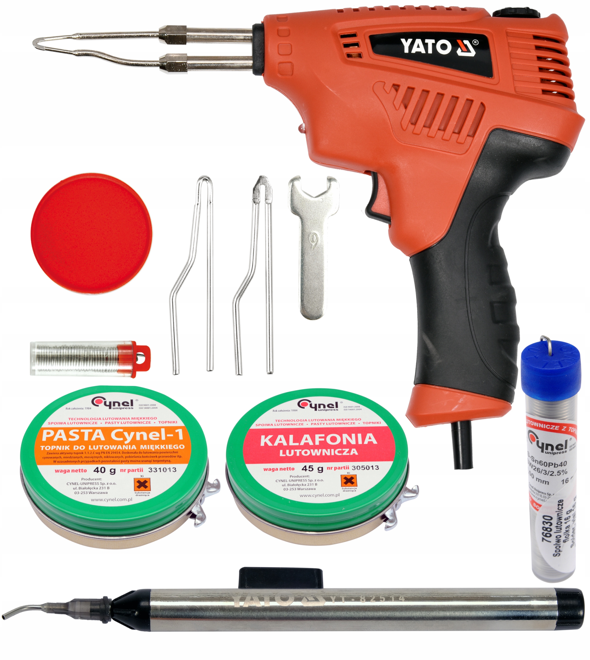 YATO LUTOWNICA TRANSFORMATOROWA 200W + CHWYTAK, SPOIWO, PASTA, KALAFONIA