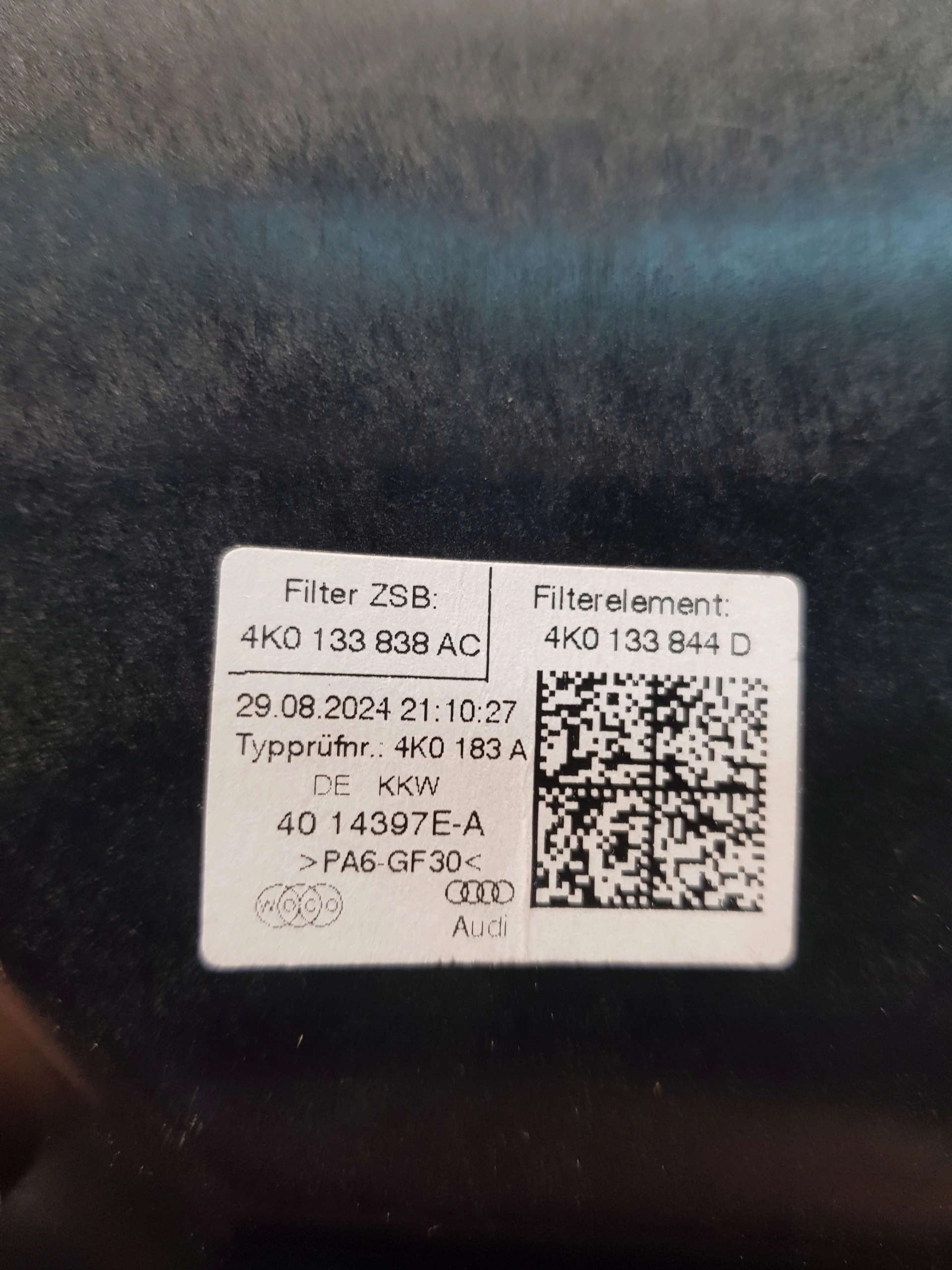 Audi A6 C8 A7 3.0 tdi корпус салонного фильтра Воздух 4K0133838AC