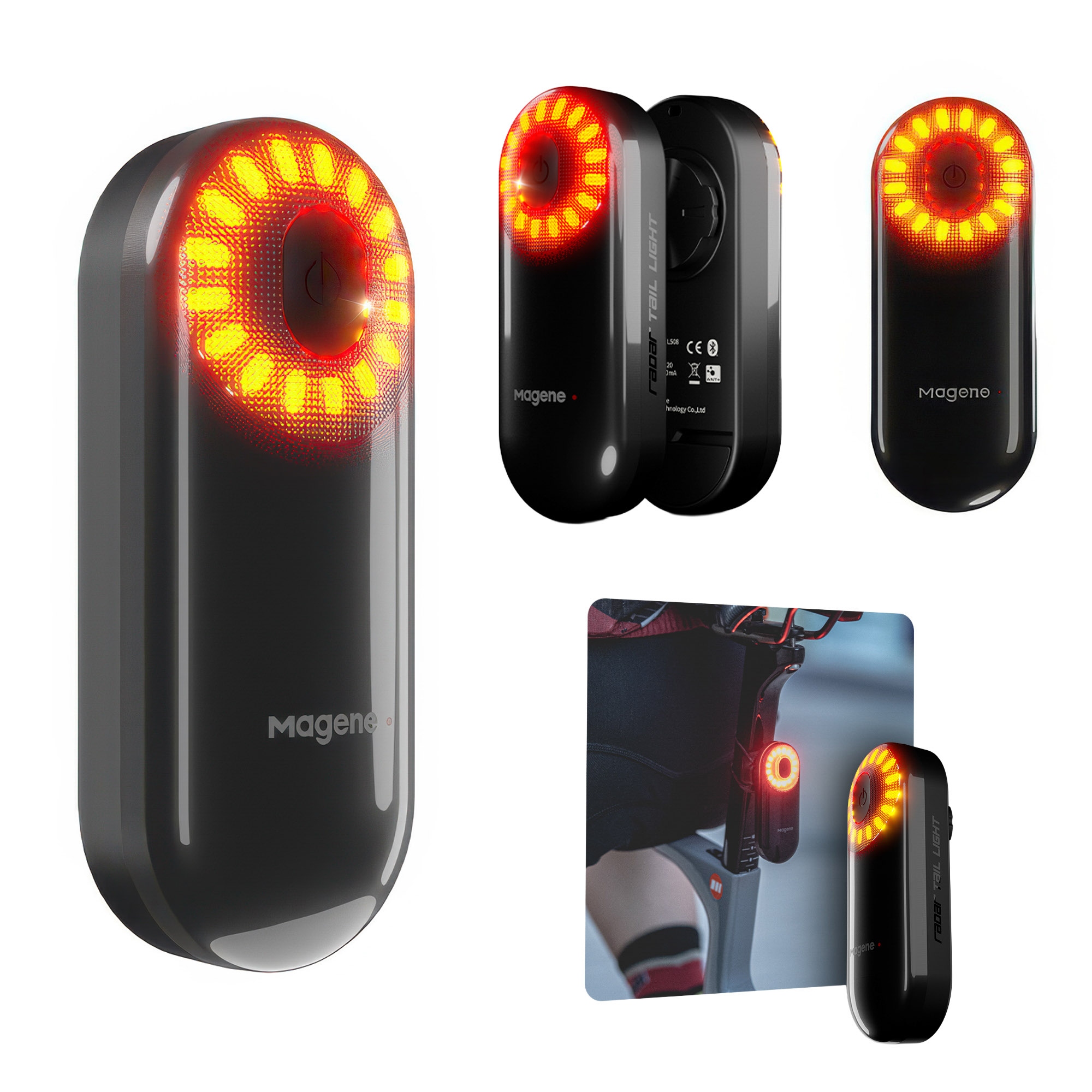 Lampka rowerowa tylna Magene L508 wsteczny radar Bluetooth Ant+ Usb-c