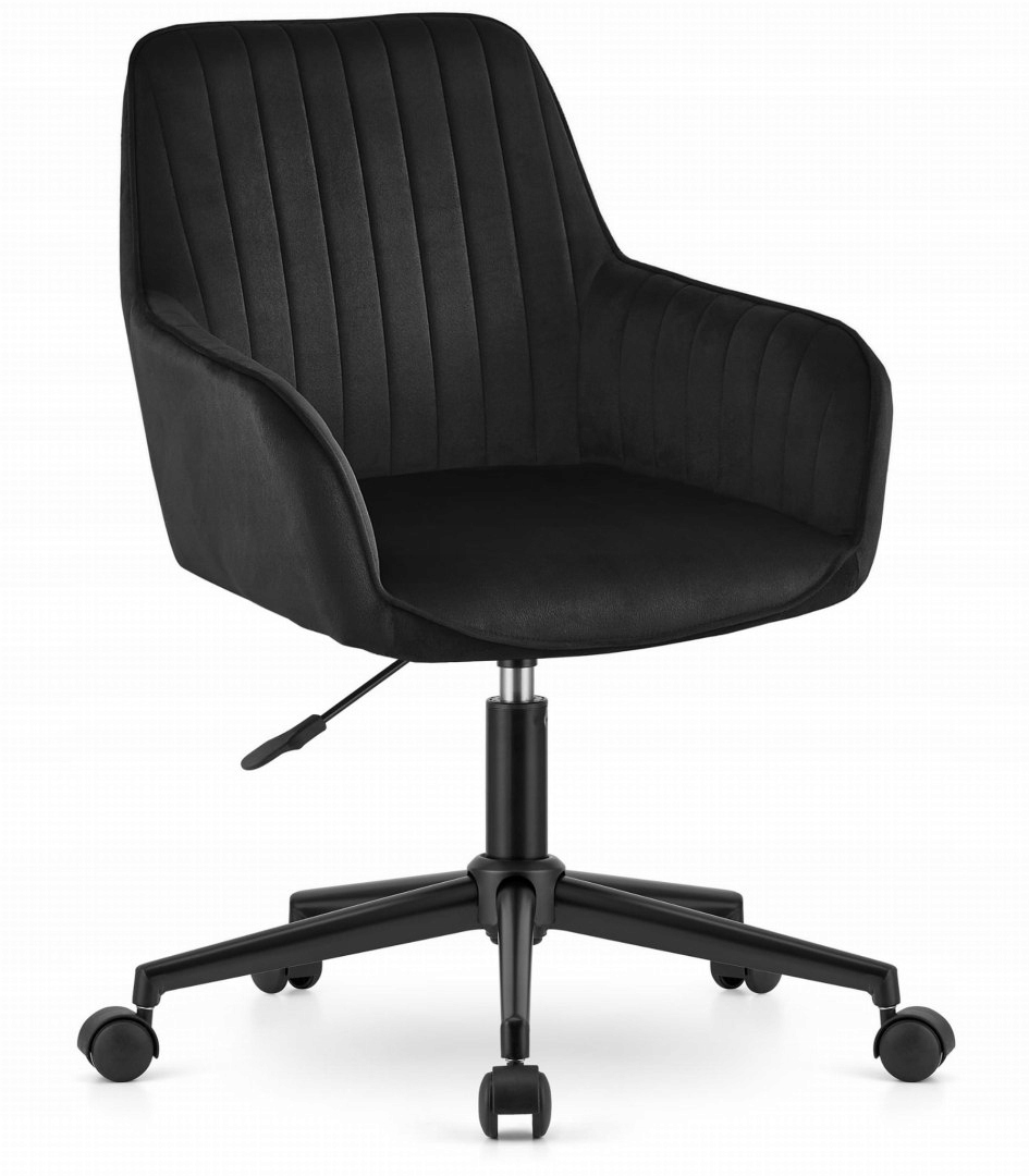 Otočné kreslo Roxy čierny zamat