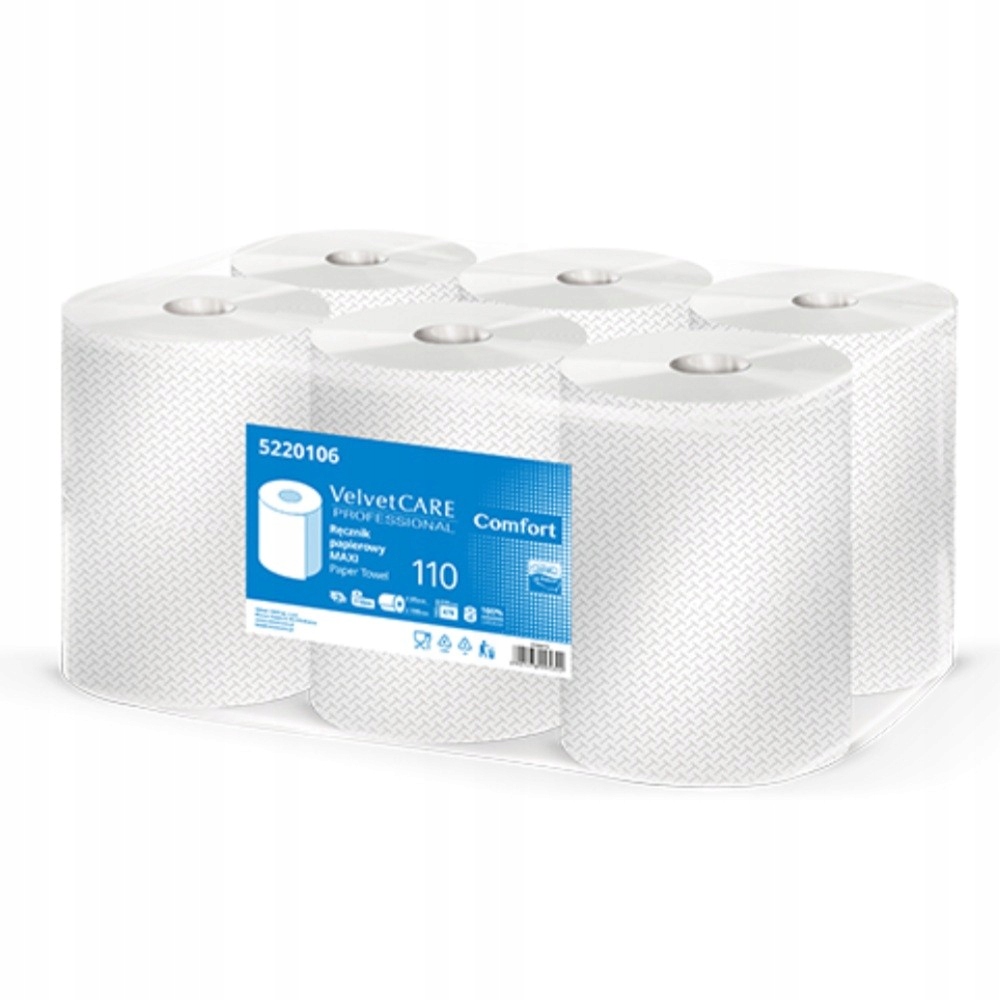 Levně Papírový ručník celulóza 478 listů 110 m Velvet balení 6 rolí