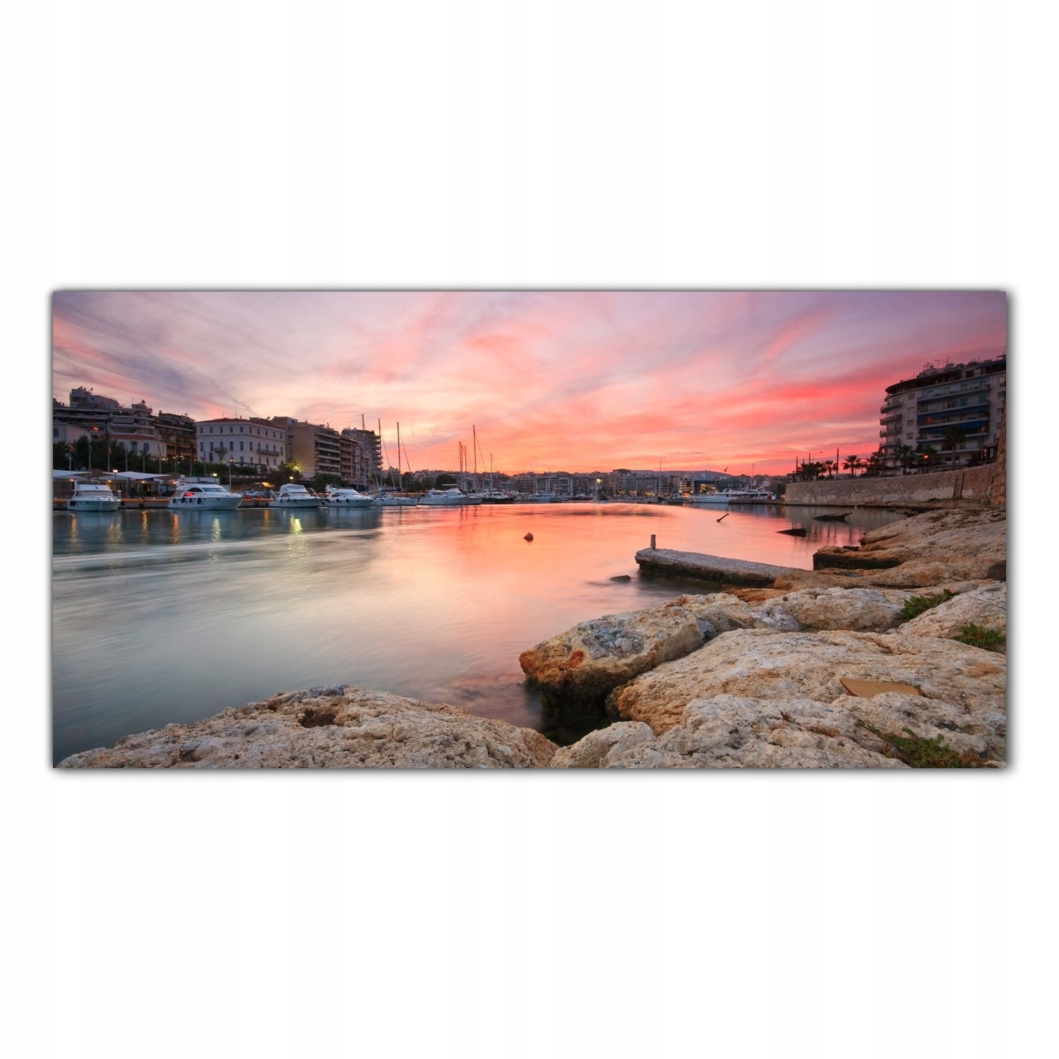 

Obraz na szkle Foto Łódki Ateny Przystań 100x50