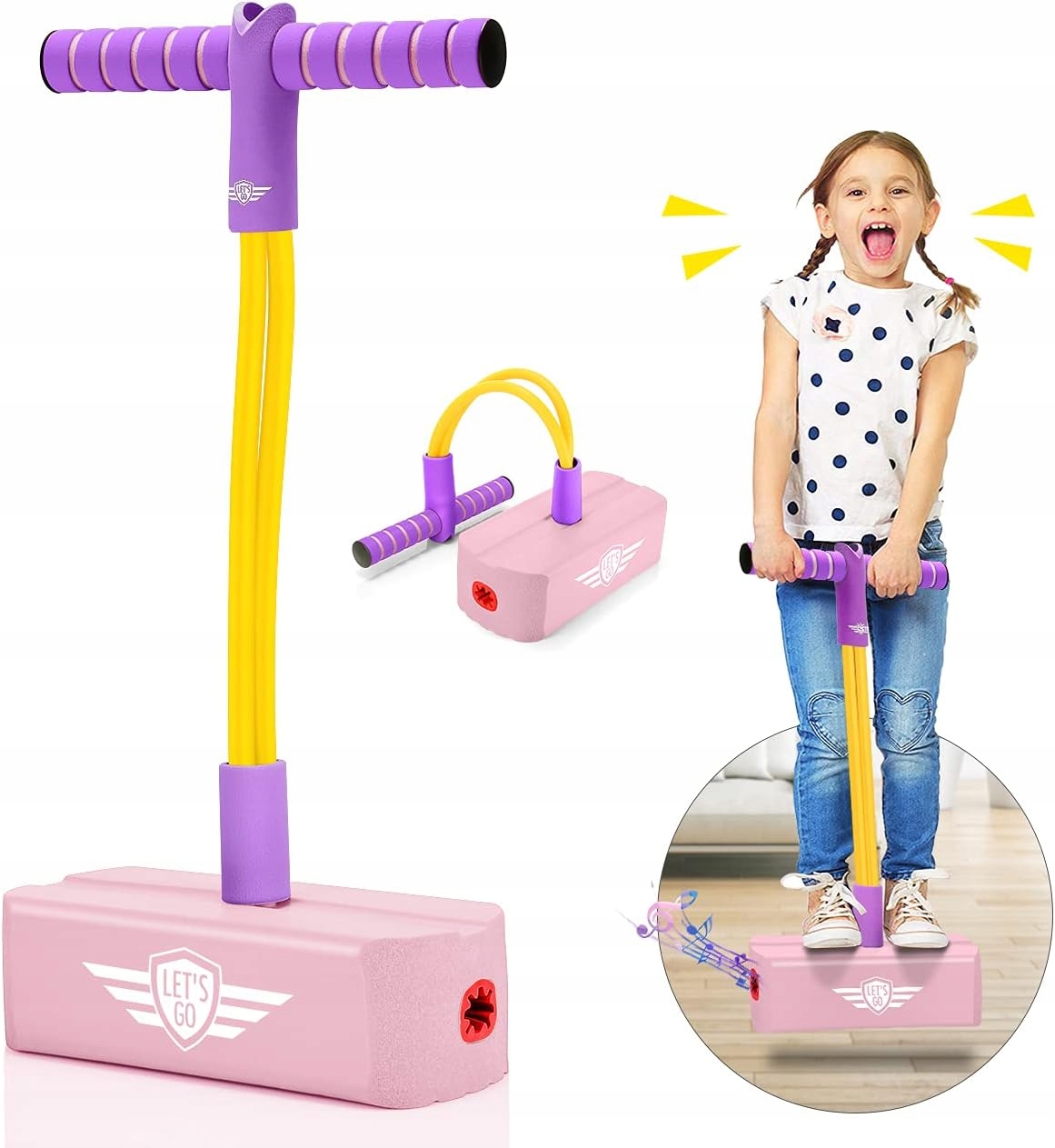 Dětská pěnová skákací tyč Pogo Jumper hračka do zahrady