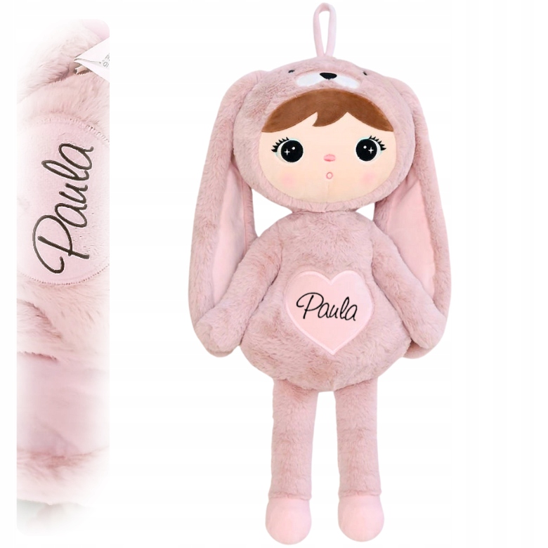 Metoo Różowy Królik 50 cm z Imieniem Prezent na Urodziny dla Dziecka