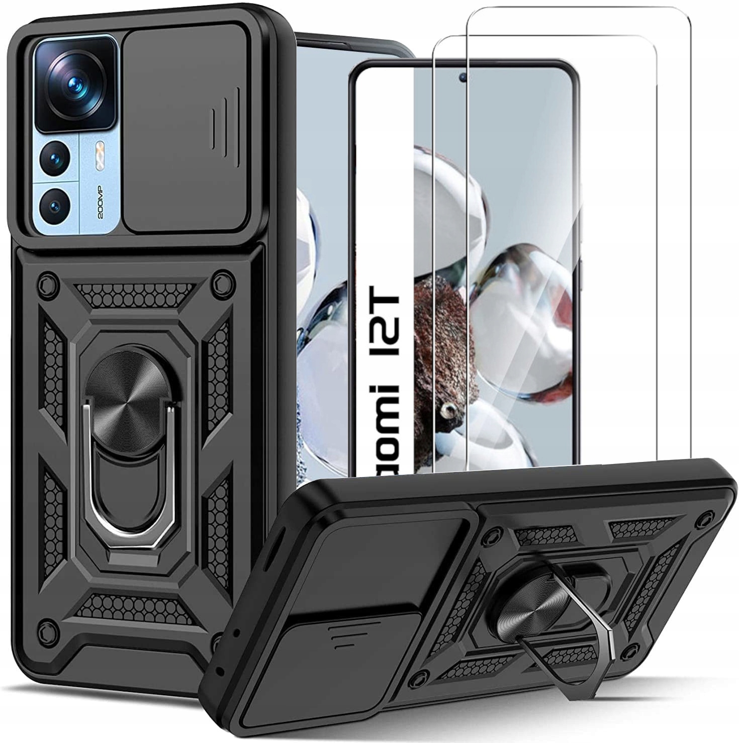 

Etui Camshield Ring do Xiaomi 12T Pro 2x Szkło