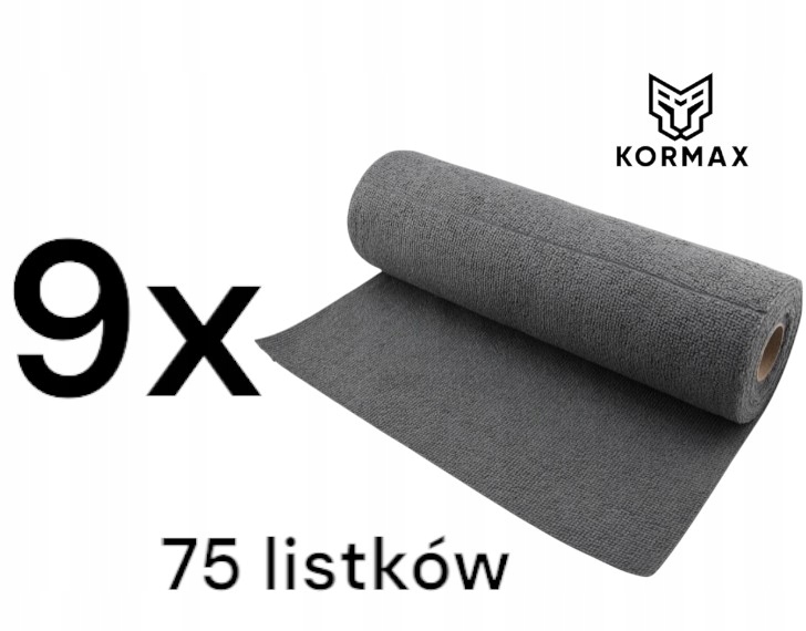 Utierky z mikrovlákna, uteráky 30x30 75 ks, sivé sada 9 roliek
