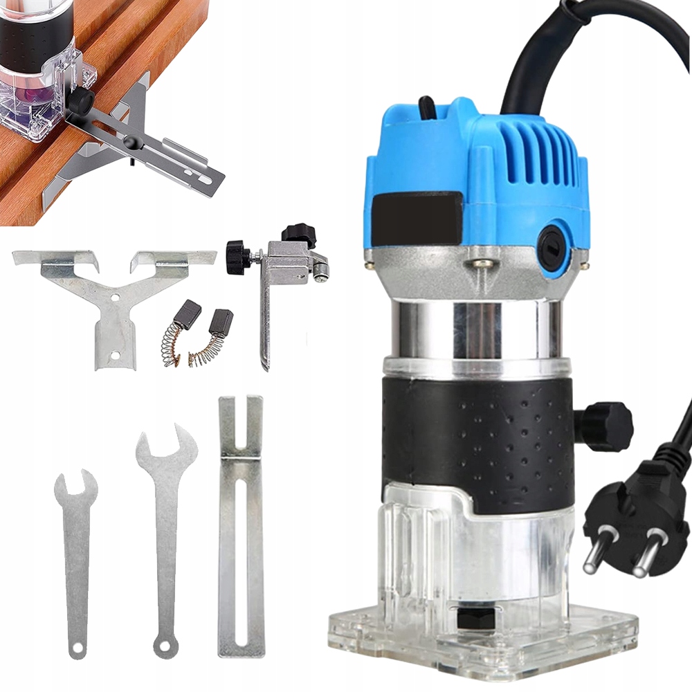 FREZARKA KRAWĘDZIOWA ELEKTRYCZNA DO DREWNA 800W + OSPRZĘT