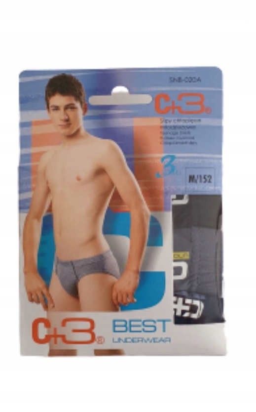 

C+3 Slipy chłopięce L 122/128cm 3 pack mix kolorów