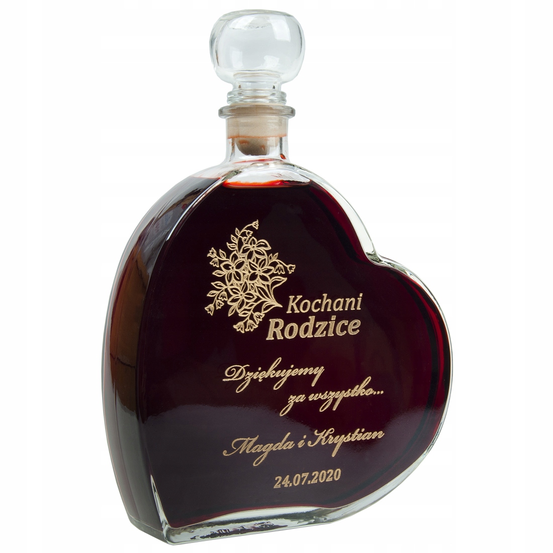 

Podziękowania dla rodziców Karafka Serce w Złocie