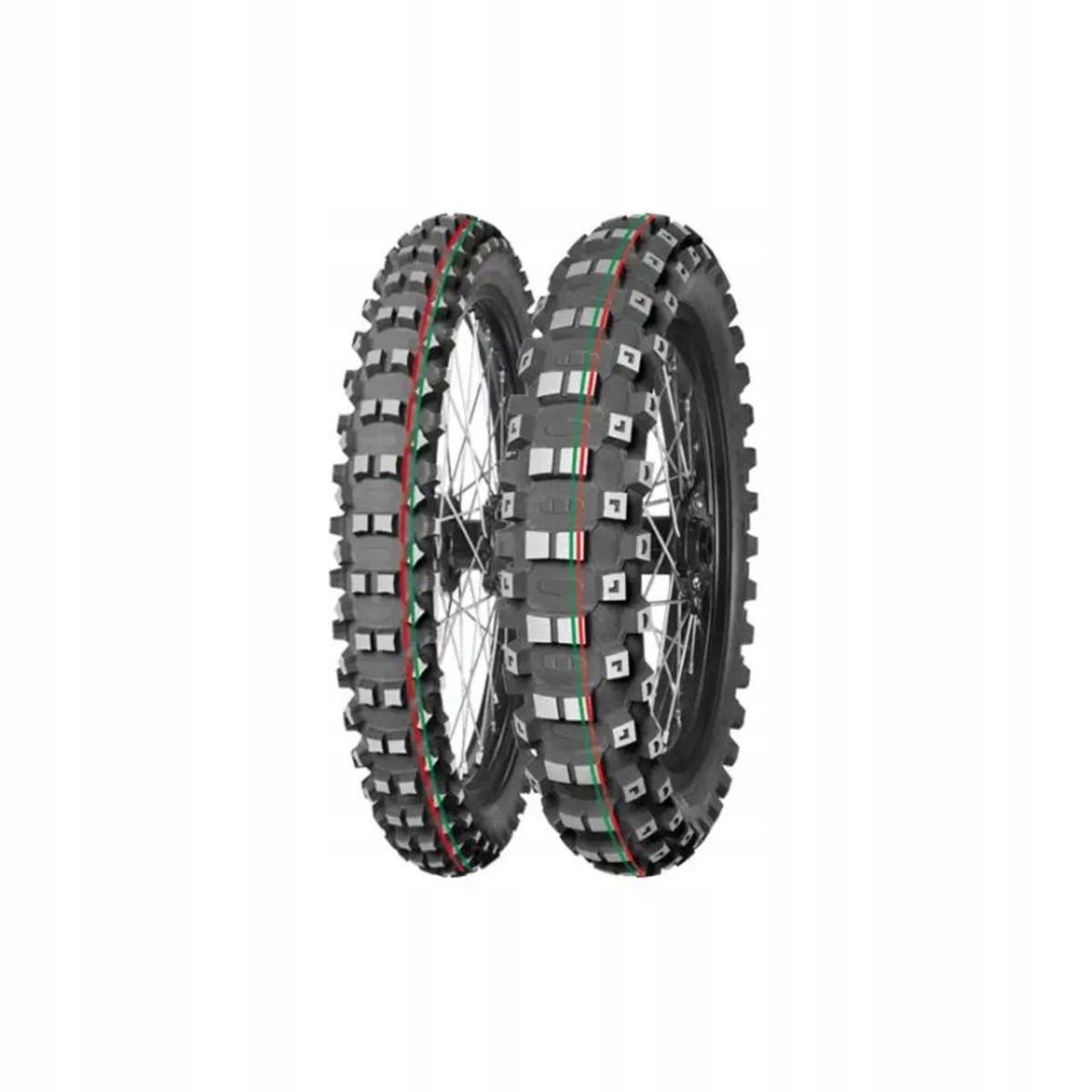 MITAS 60/100-12 TT 36J TERRA FORCE-MX MH Przód red & green stripe