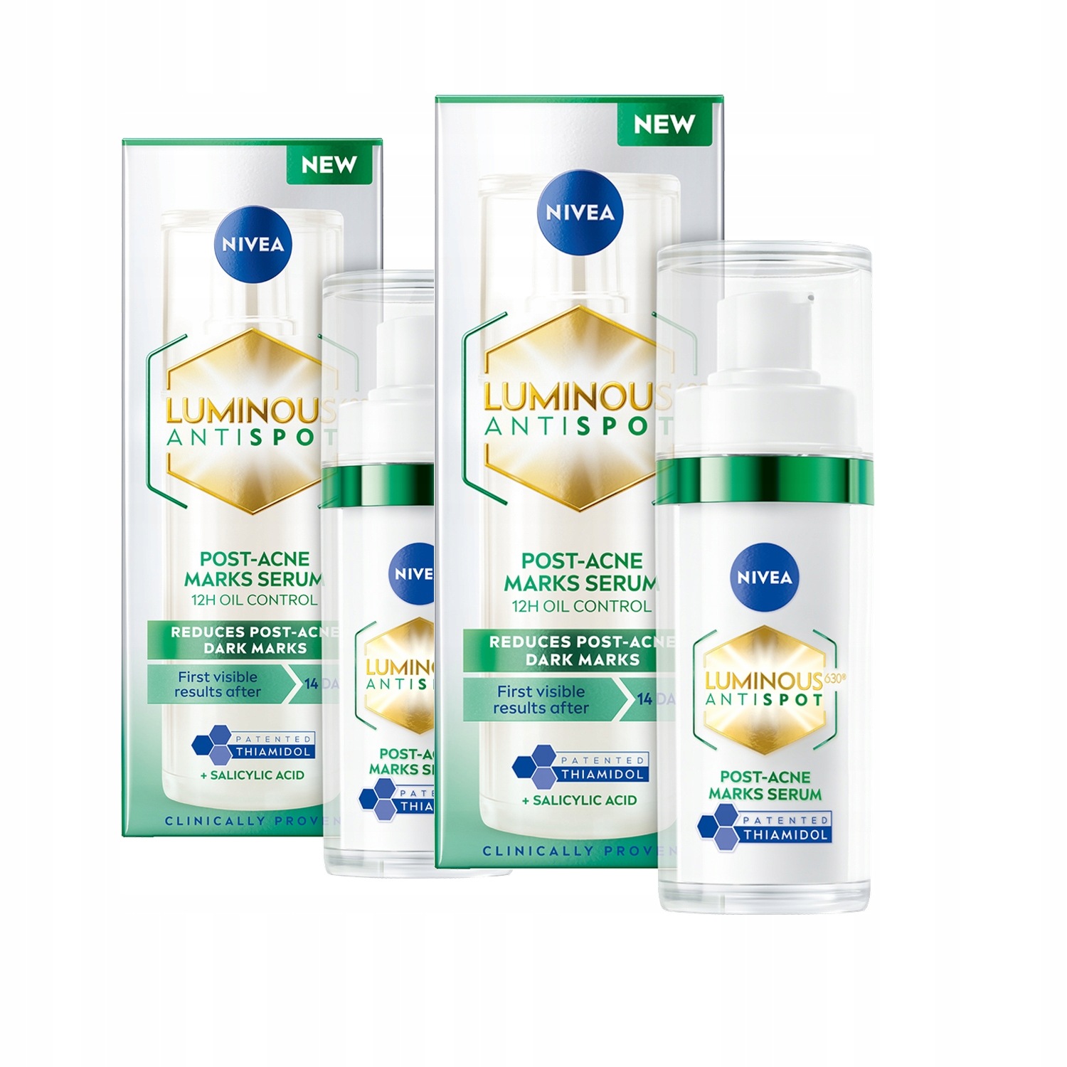 Nivea Luminous Sérum pro zesvětlení pigmentových skvrn po akné 30 ml x2