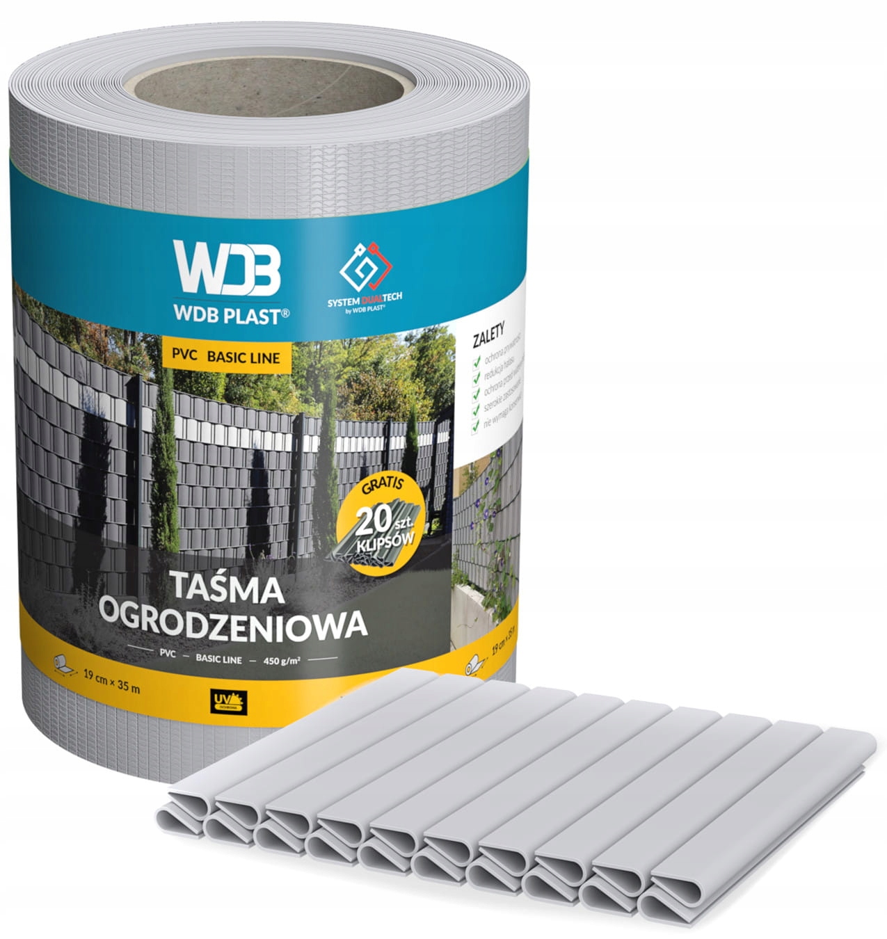 

Taśma Ogrodzeniowa Wdb Basic 19x35 Szara