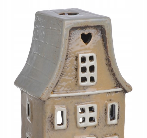 Domek ceramiczny Lampion Kamieniczka H18,7 cm Marka bez marki
