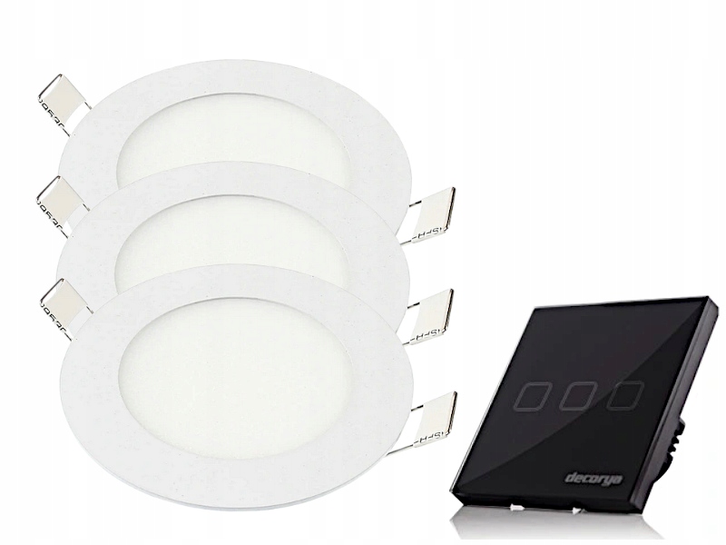 Sada Tenký panel Led svítidlo 3W 3x Vypínač