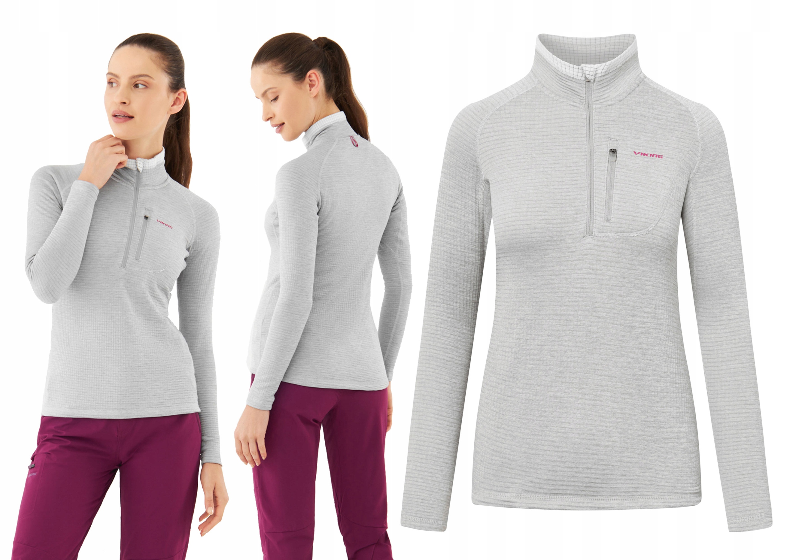 Bluza sportowa damska Slim Fit Viking Admont szara L