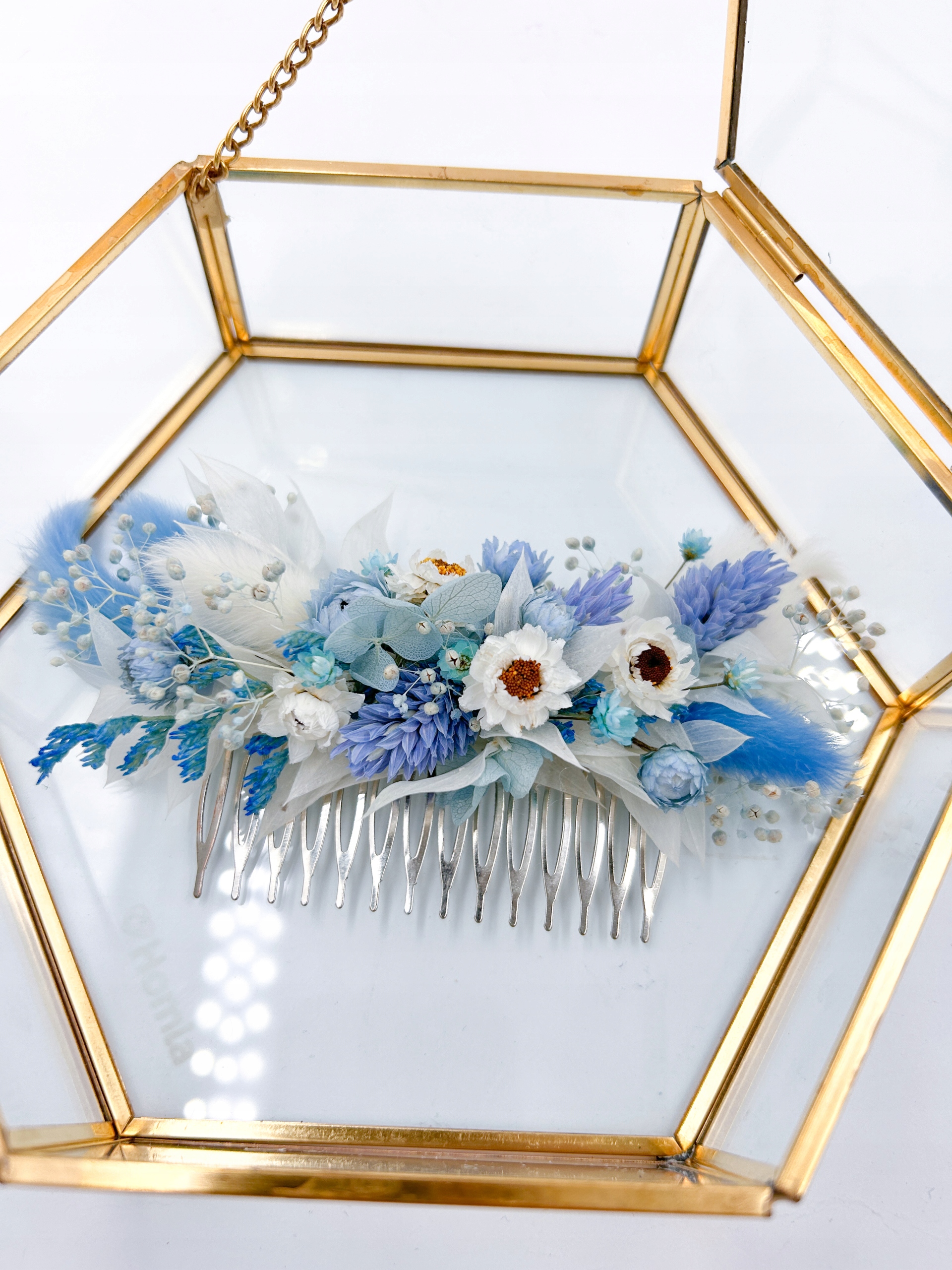 Hřebínek na vlasy se sušenými květy