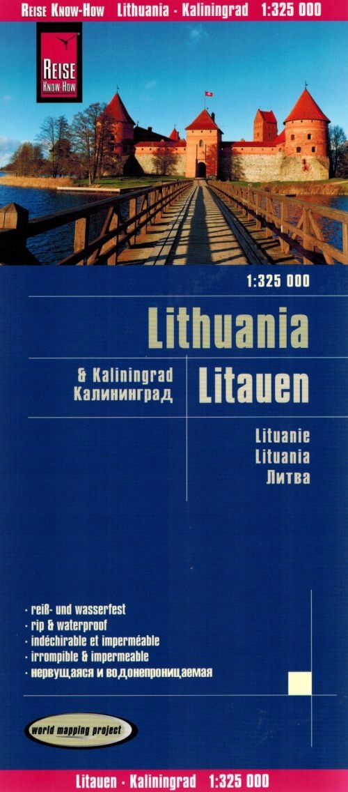 Litwa Obwód Kaliningradzki Mapa Wodoodporna Rkh