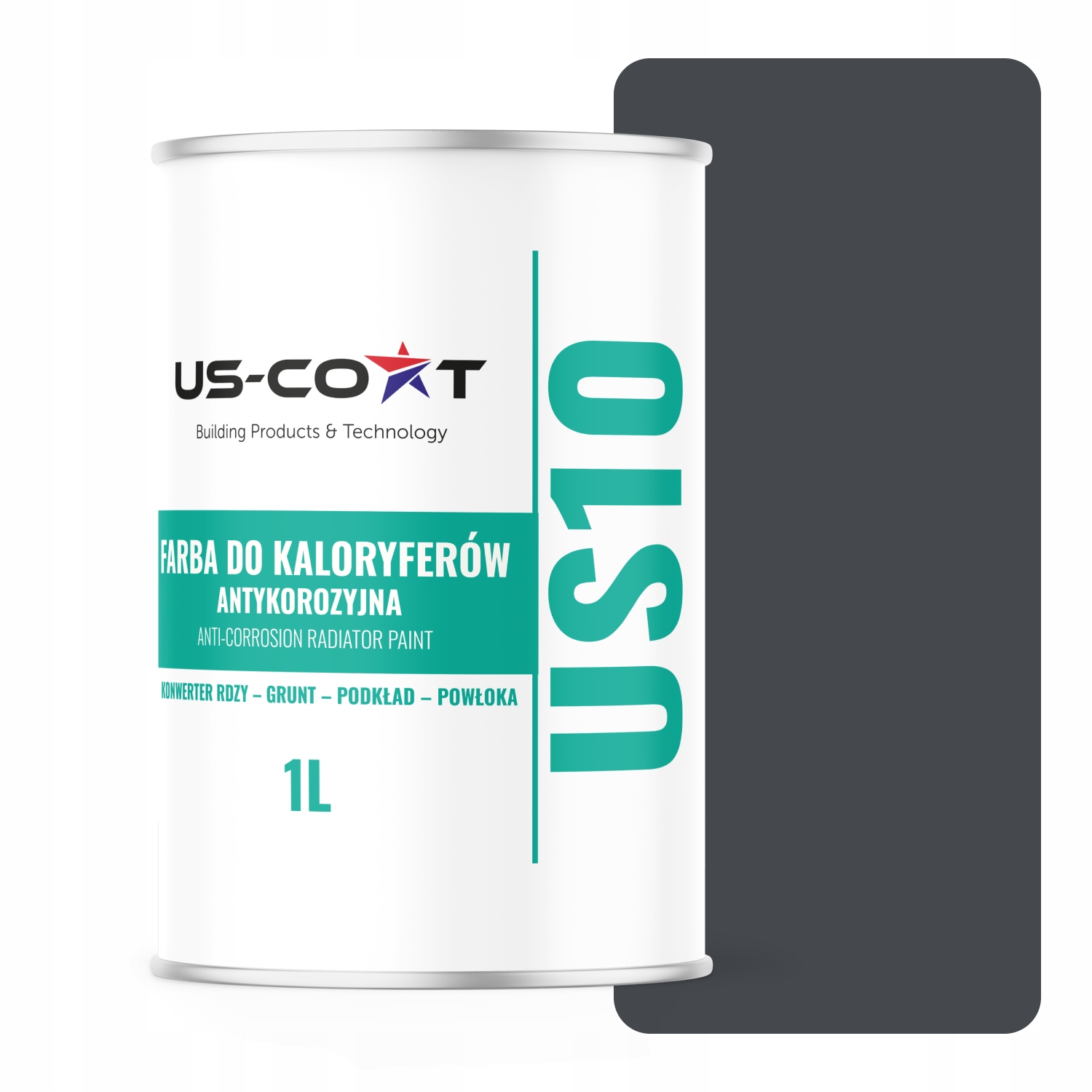 Barva pro radiátory Antikorozní Odolná 1L Grafitový lesk 3v1
