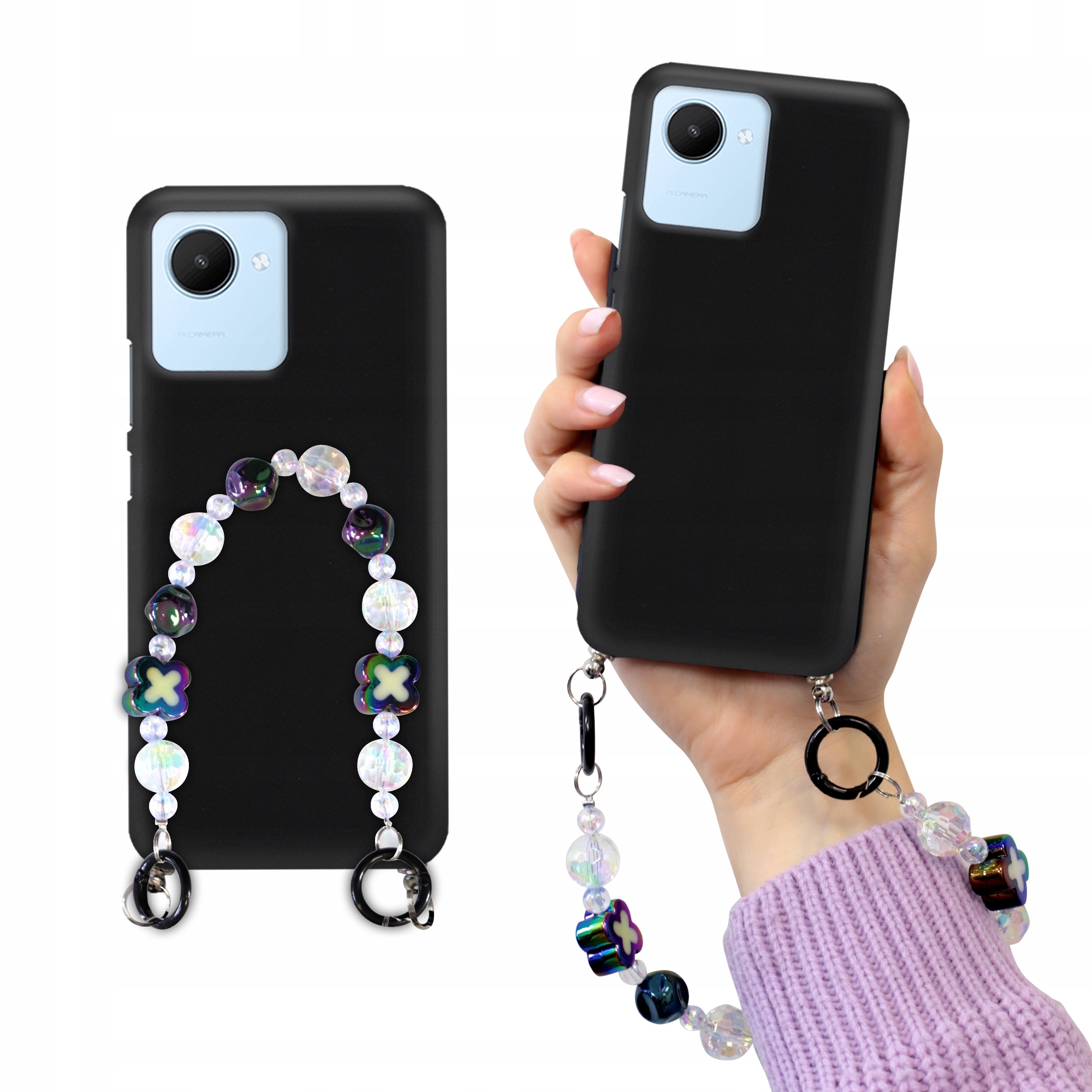 Pouzdro Matné Černé Pro Realme C30 Blink Korale Holo