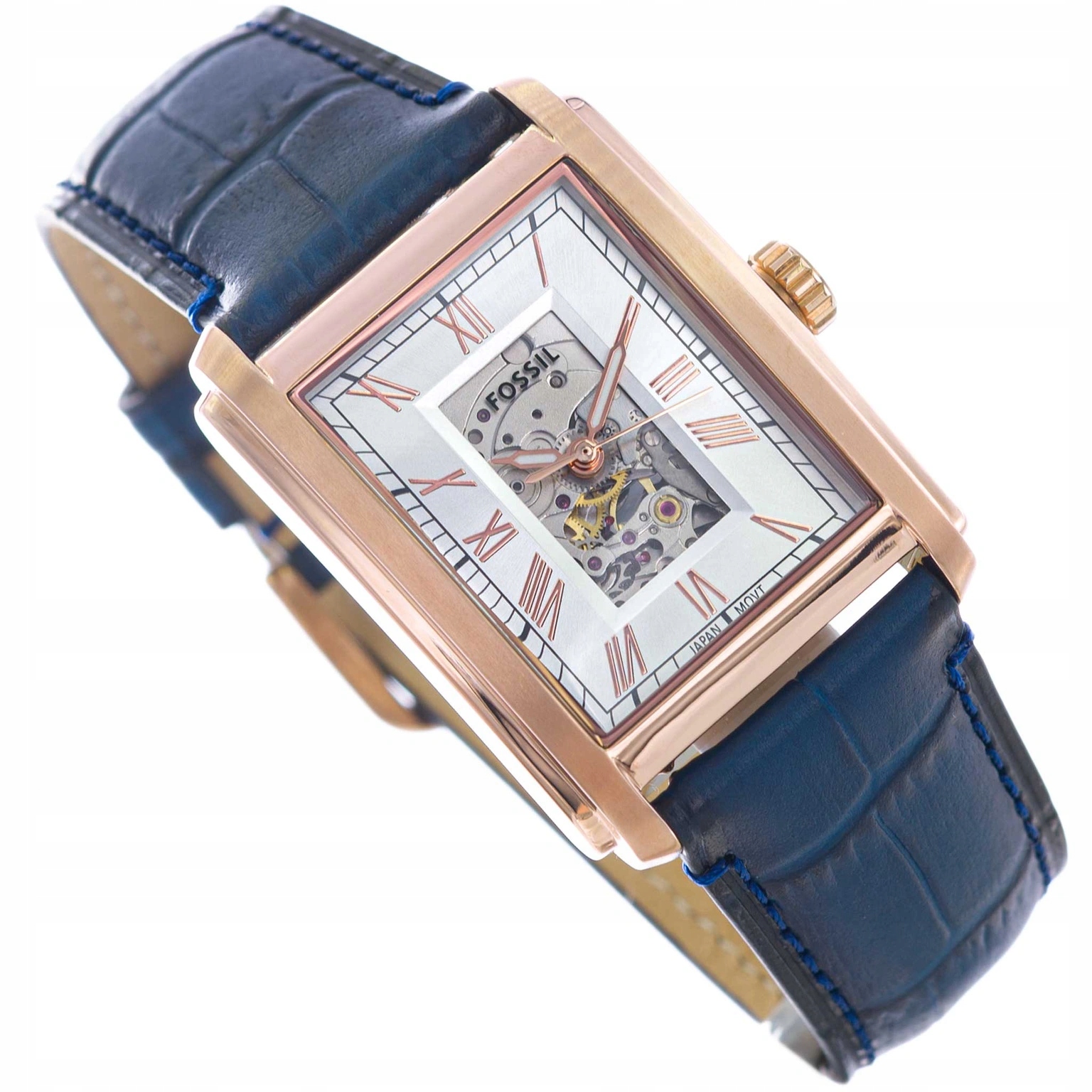 Pánské Hodinky Fossil ME3274 Carraway Automatic Modré Na Opasku, Elegantní