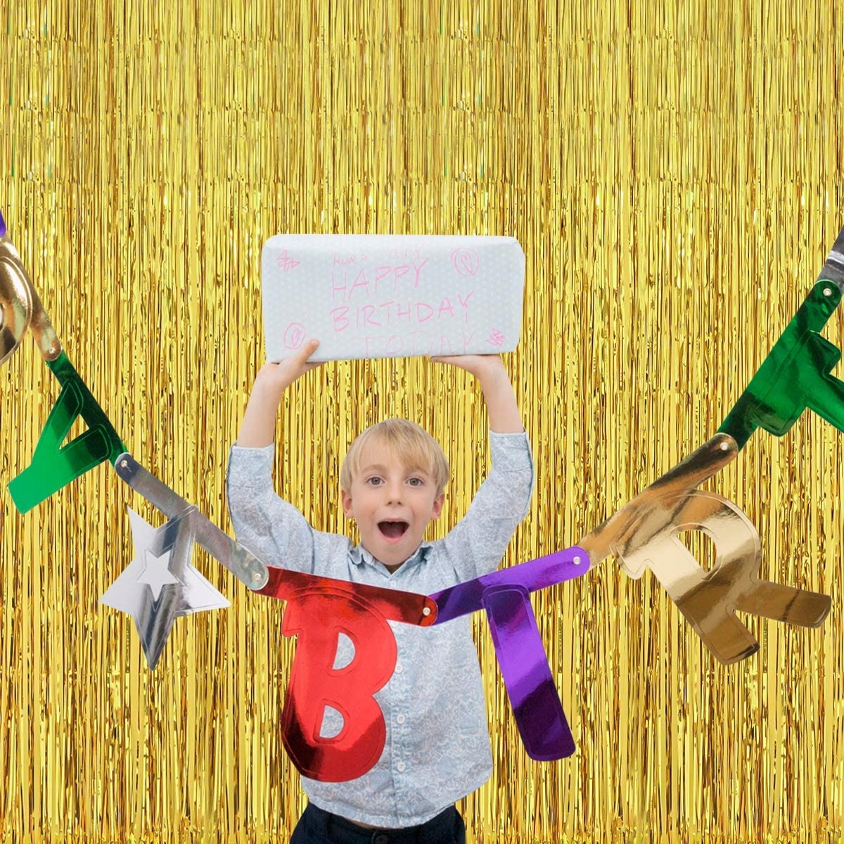 Kurtyna imprezowa złota 100 x 200 cm Kolor złoty