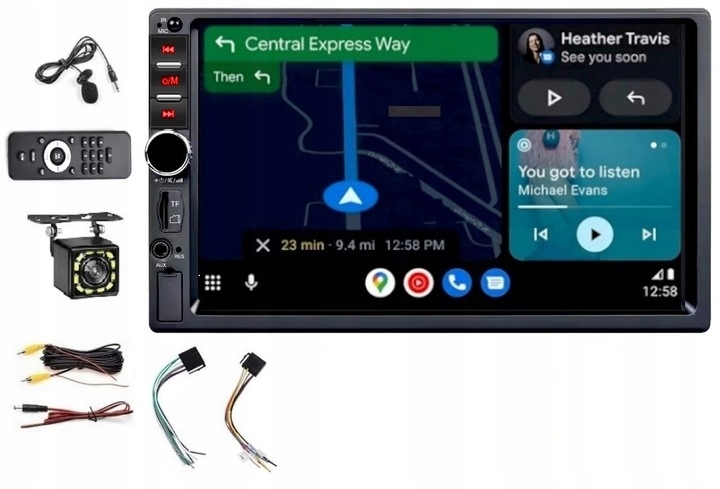 Autorádio 7" Android Carplay MP5 Bt Cúvacia Kamera