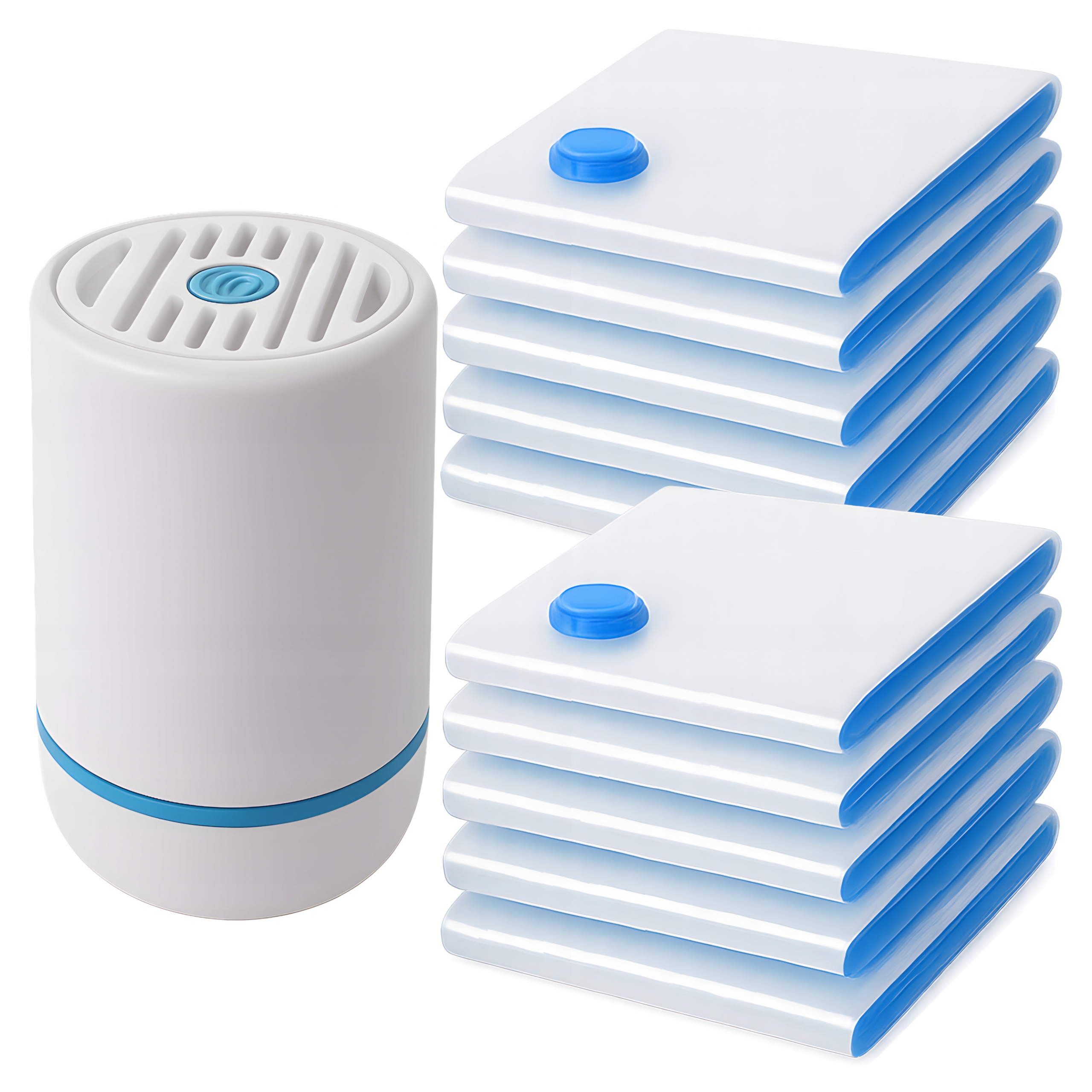 Levně 10 x Vakuové Pytle Na Oblečení Povlečení Deky 50x70 cm Elektrická pumpa