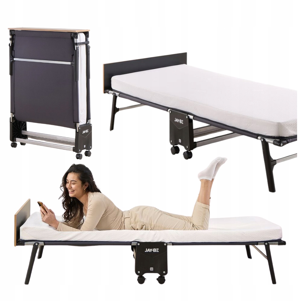 Łóżko Turystyczne Rollaway RM80 Jay-Be Kanadyjka Polowe Premium Materac 80