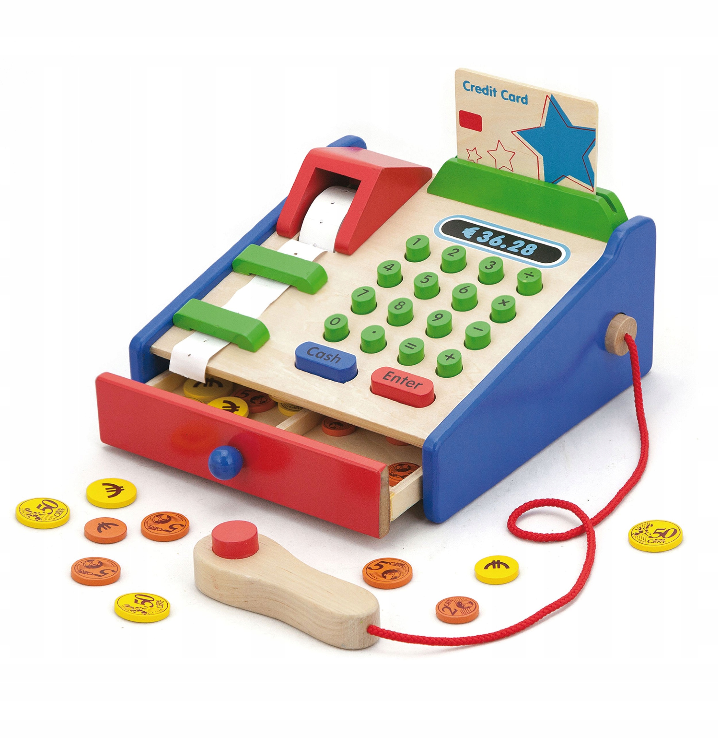

Drewniana Kasa sklepowa Skaner Viga Toys