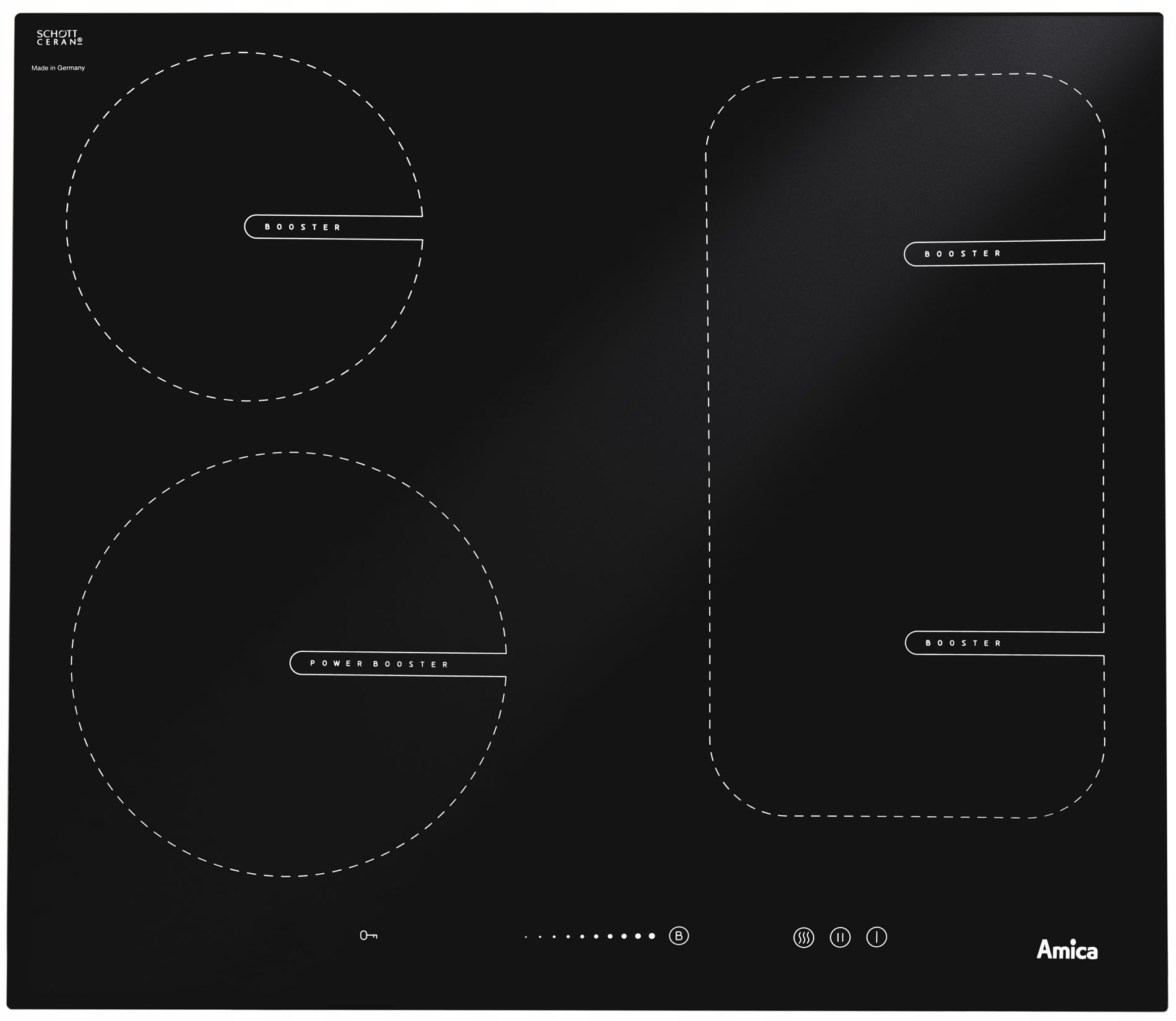 ZESTAW AMICA PŁYTA, PIEKARNIK,ZMYWARKA CZARNY Marka Amica