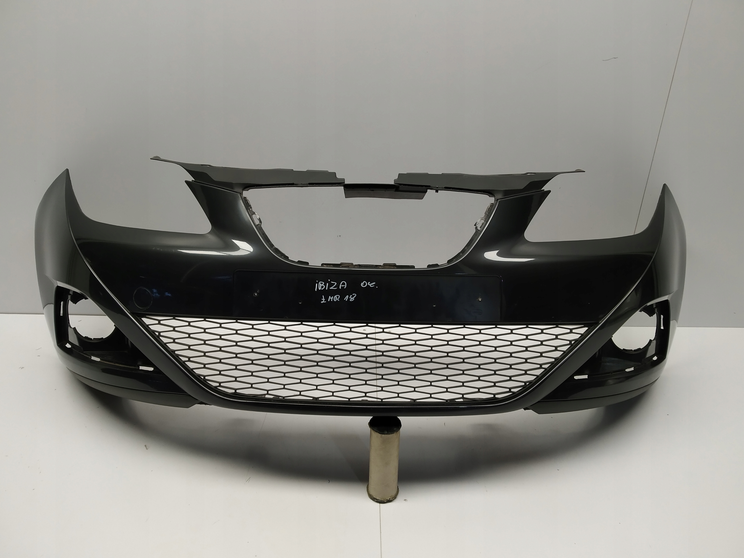 2008-12r Seat Ibiza IV bumper front grid original before lift grey 6j