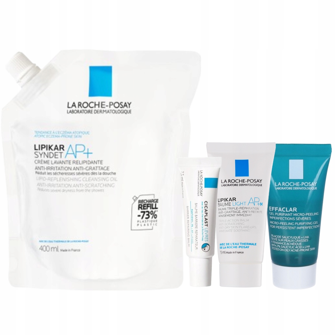 La Roche-Posay Lipikar Syndet Ap+ Krem Myjący Refill Balsam do ust