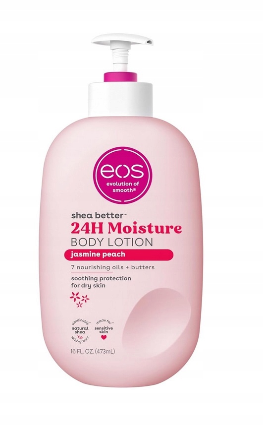 Eos Shea Better Moisture Body Lotion Jasmine Peach Jaśmin Brzoskwinia 473ml