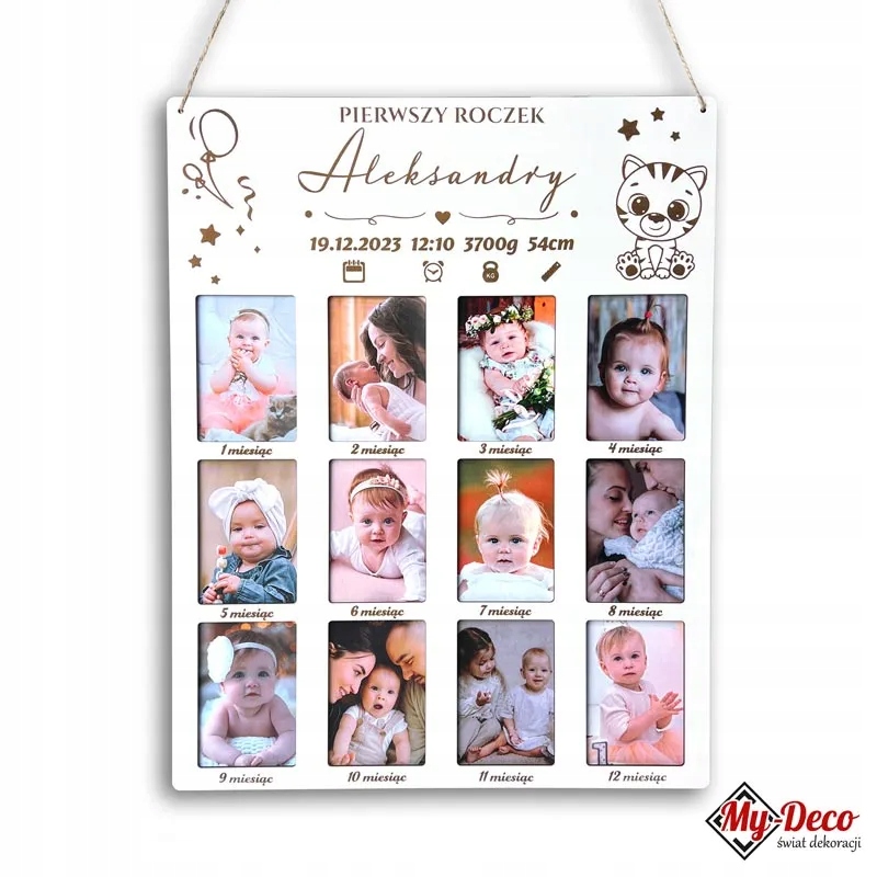 Ramka na 12 zdjęć Prezent Roczek z Imieniem Marka bez marki