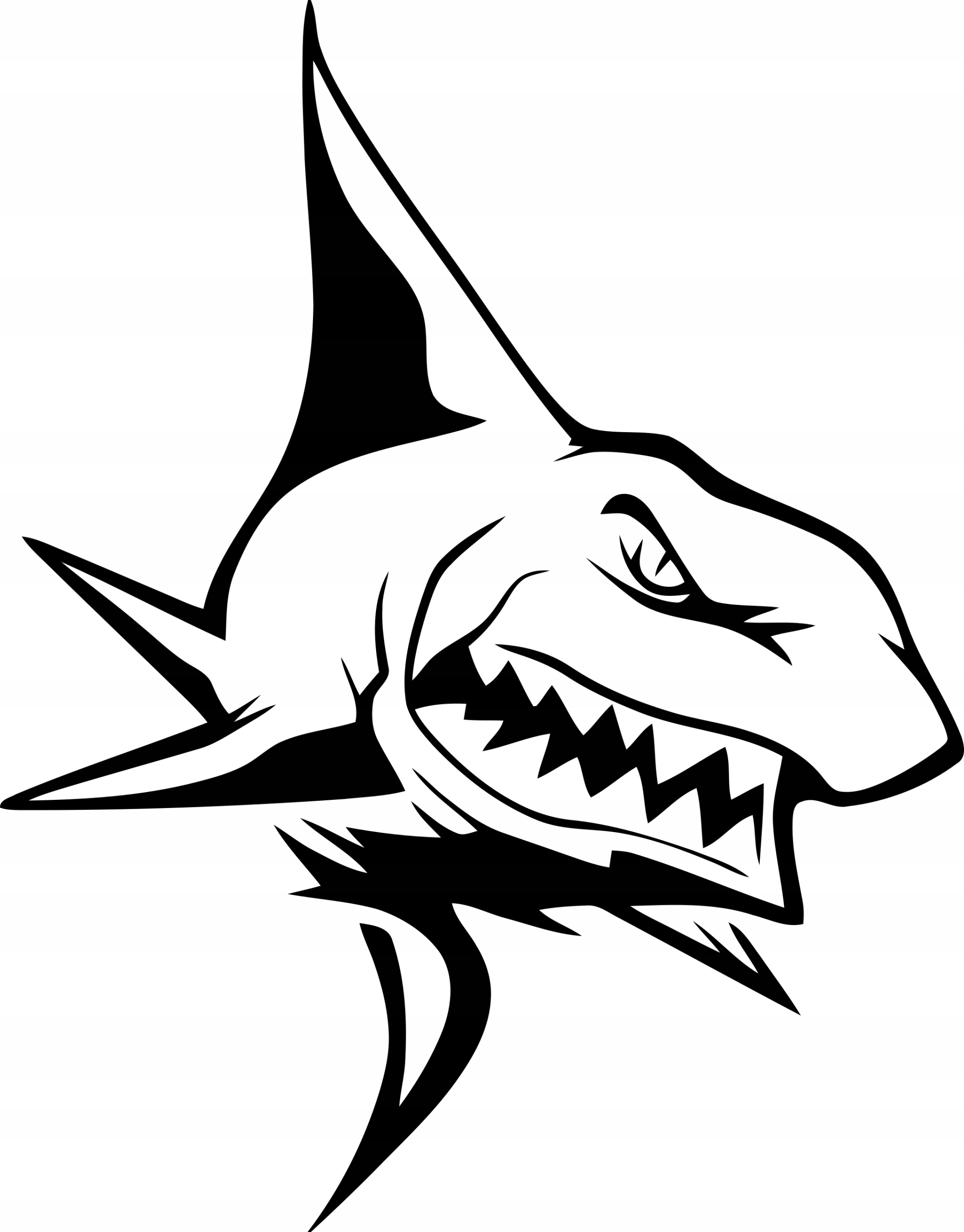 Naklejka bez tła na samochód Rekin Shark 20 x 15,6 cm