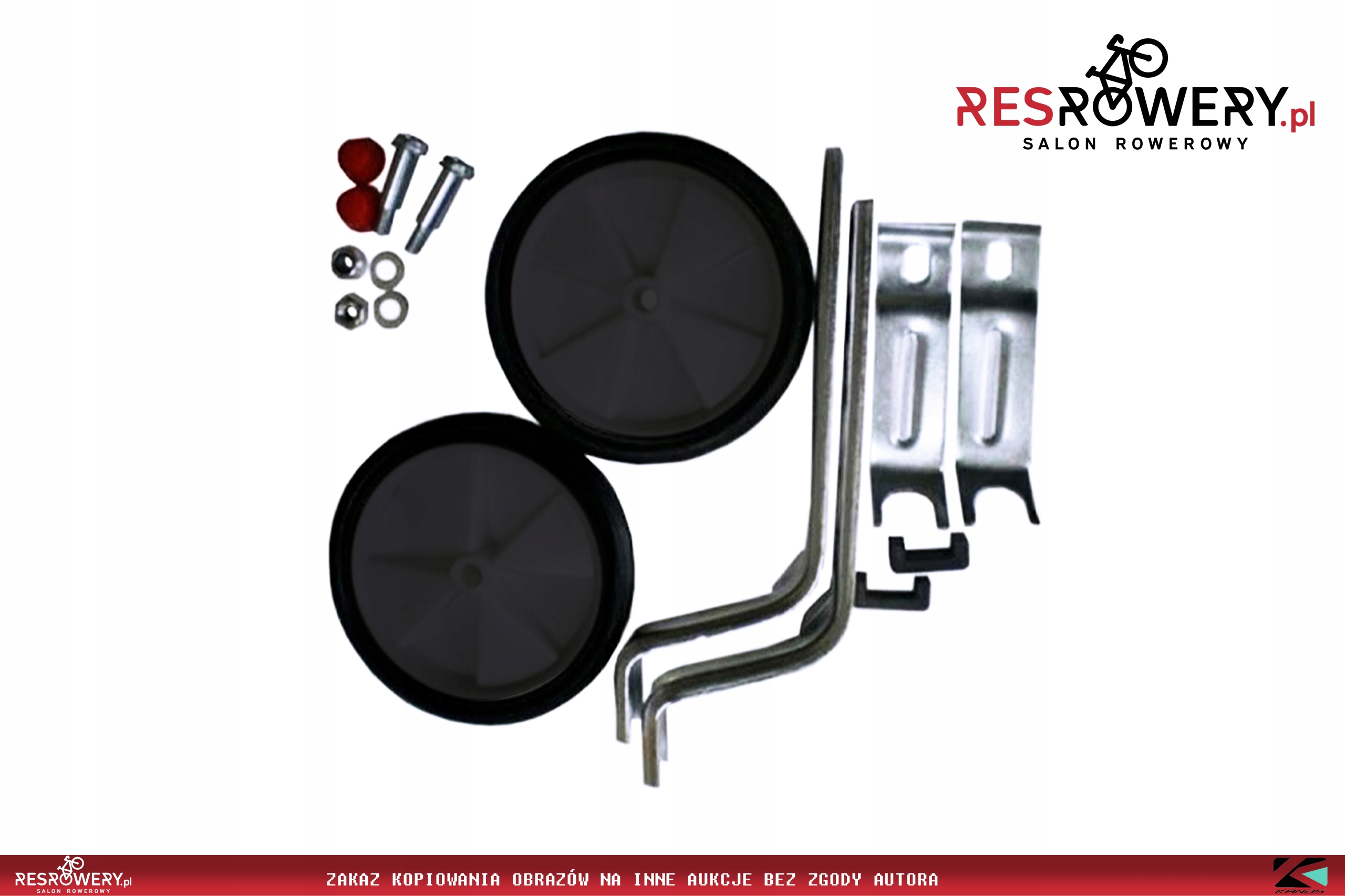 KÓŁKA PODPOROWE DO ROWERU REGULOWANE 12-20' czarne Model 2