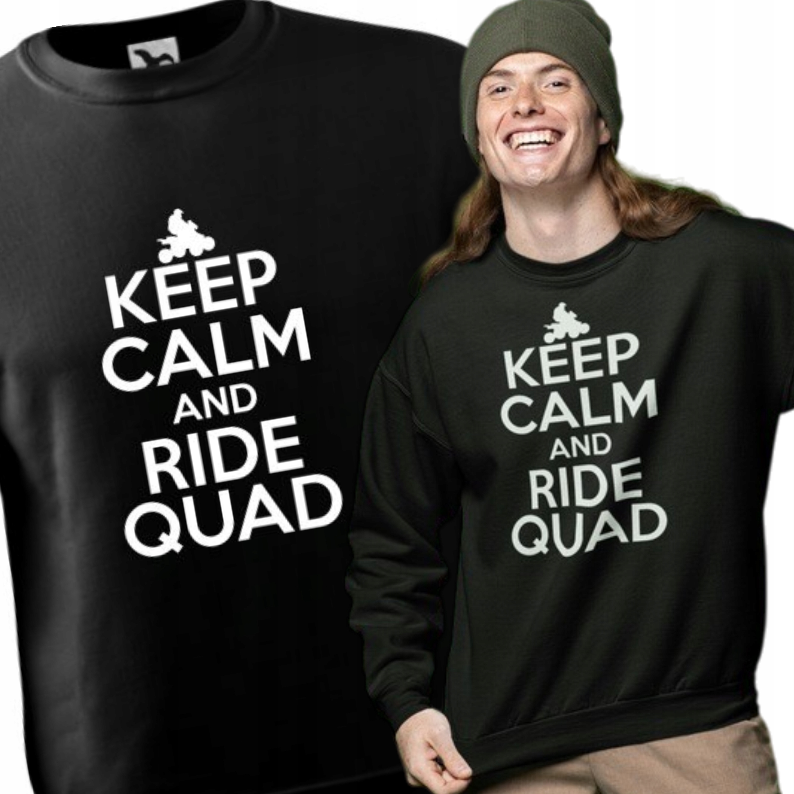 Pánská mikina Keep Calm And Ride Quad pro opravdové fanoušky off-roadu 3XL