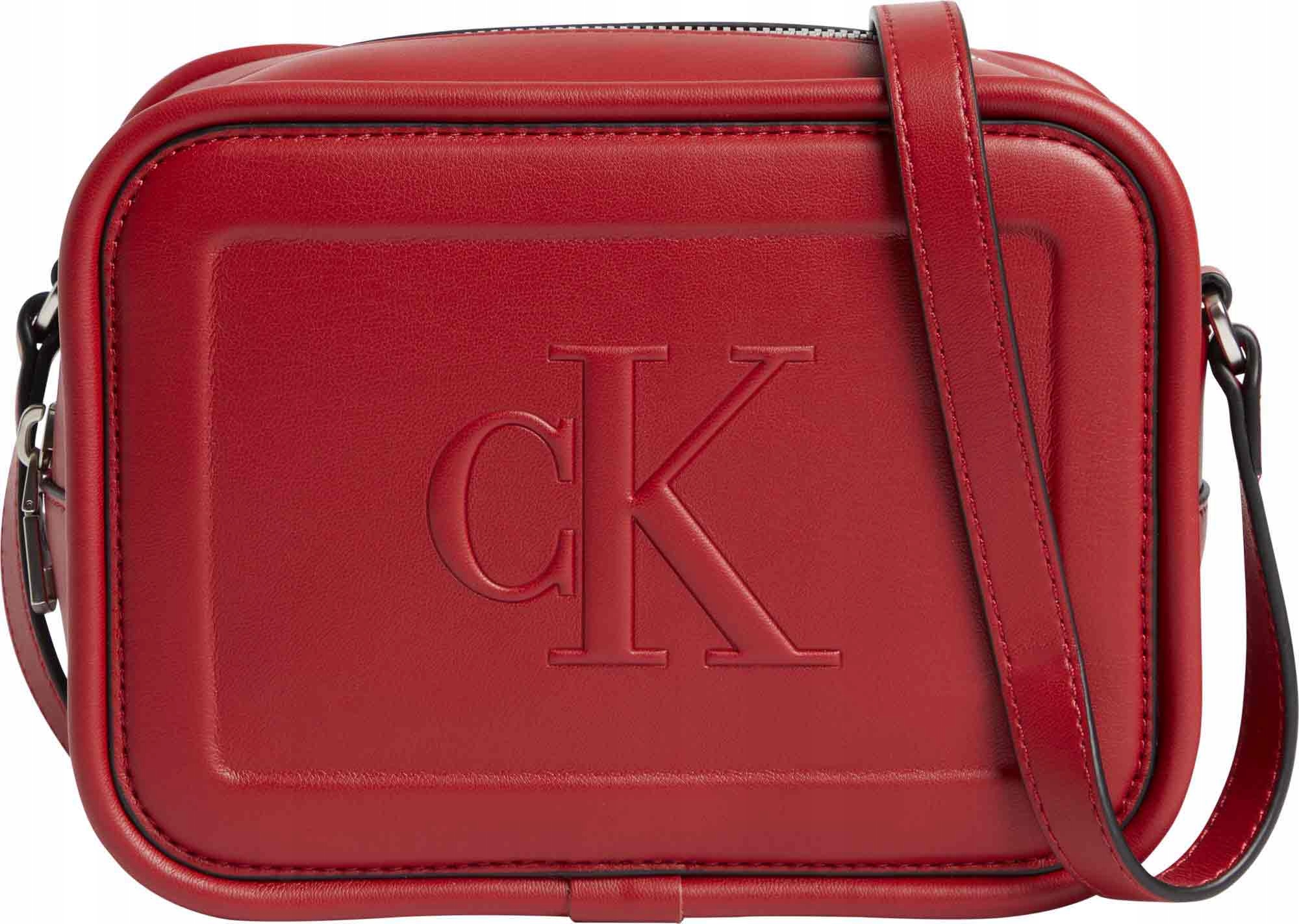CALVIN KLEIN TOREBKA DAMSKA CAMERA BAG18 CZERWONA