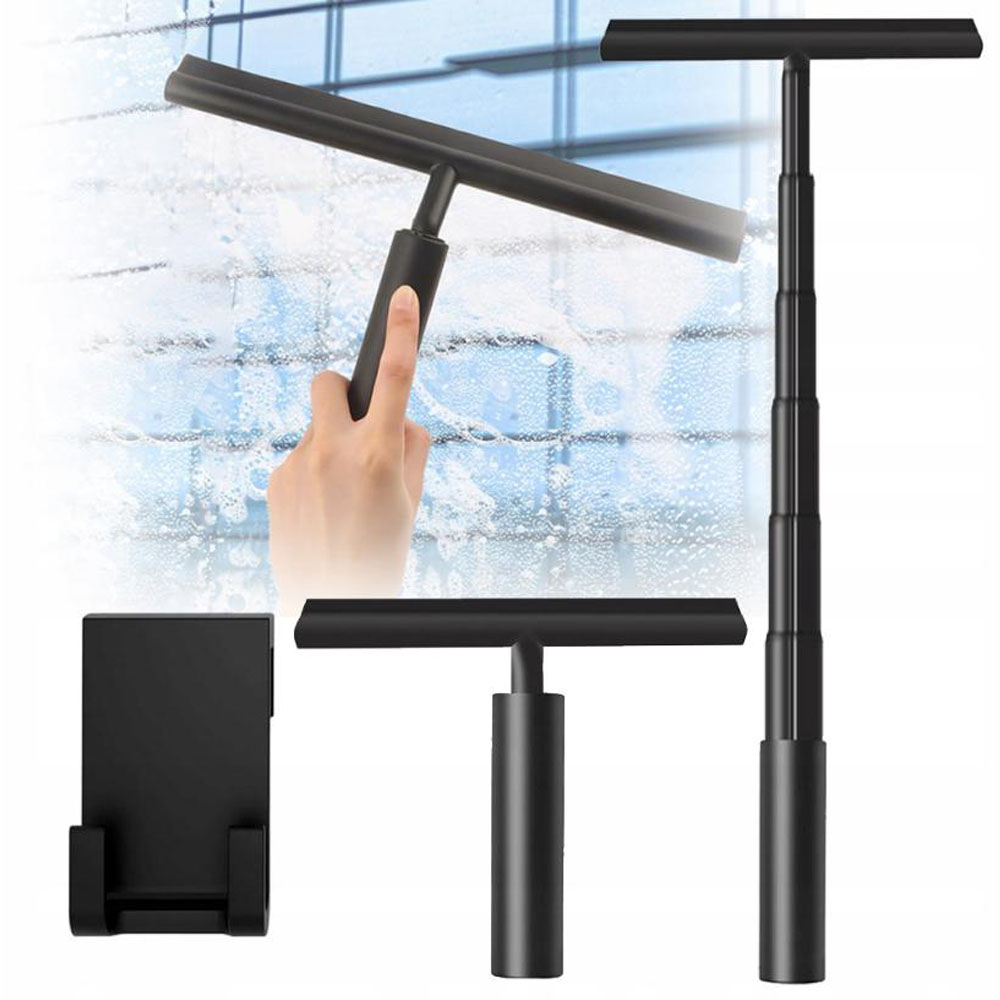 Levně Odstraňovač Skel Kabinových Dlaždic Silikonová Sprcha Okna Zrcadla Černá 97 cm