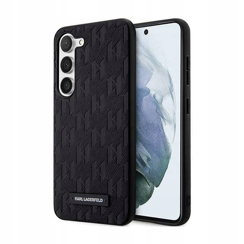 Karl Lagerfeld Saffiano Monogram Metal Logo Pouzdro pro Samsung Galaxy S24+ (če