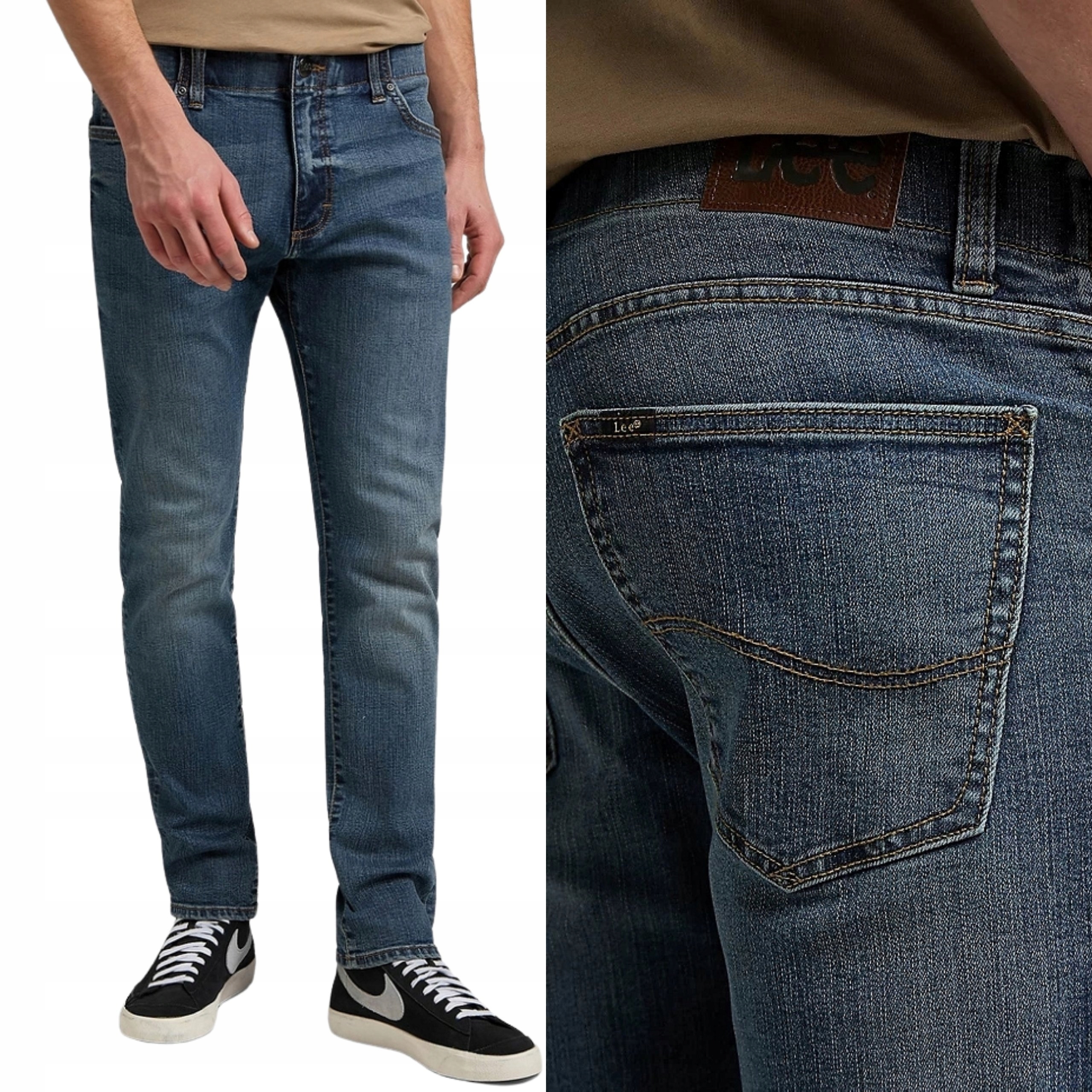 Lee kalhoty Regular modré džíny Skinny Fit XM W38 L32