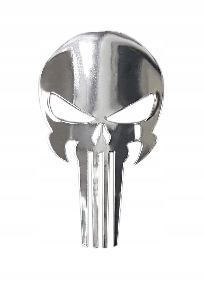 

Naklejka Niklowana Czaszka Punisher
