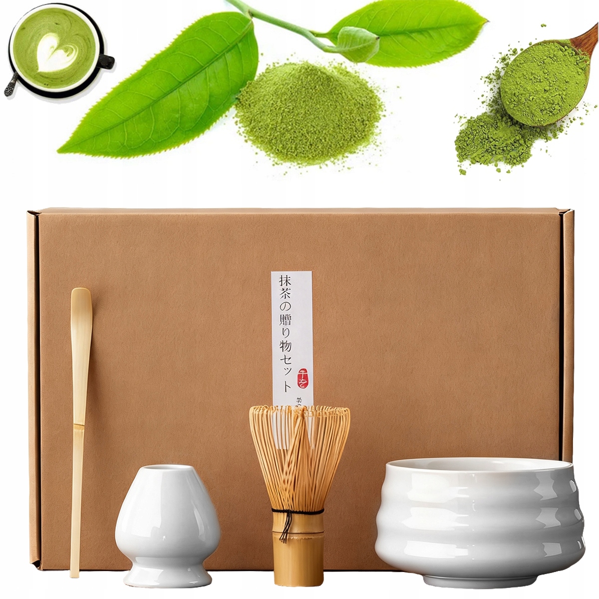 Levně Bambusový Dárková Sada Na Čaj Matchy Chashaku 4 Ks