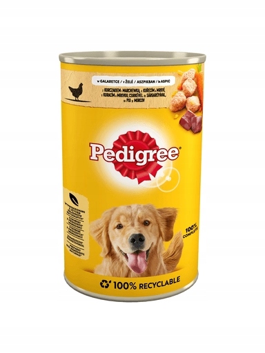 4 x Pedigree Adult konzerva s kuřecím masem a mrkví v želé 1200 g