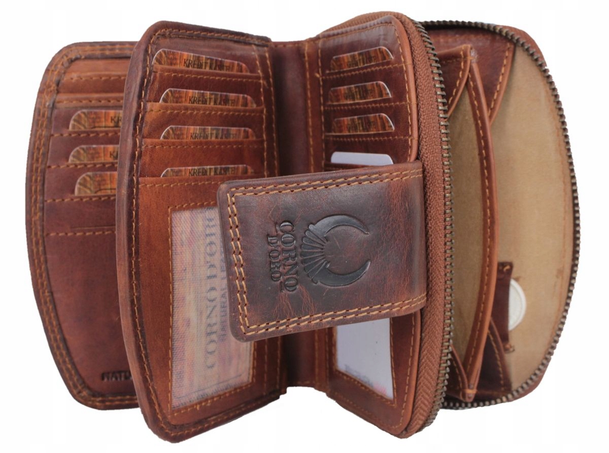 

Portfel skórzany Corno D’oro brązowy XL CD23007