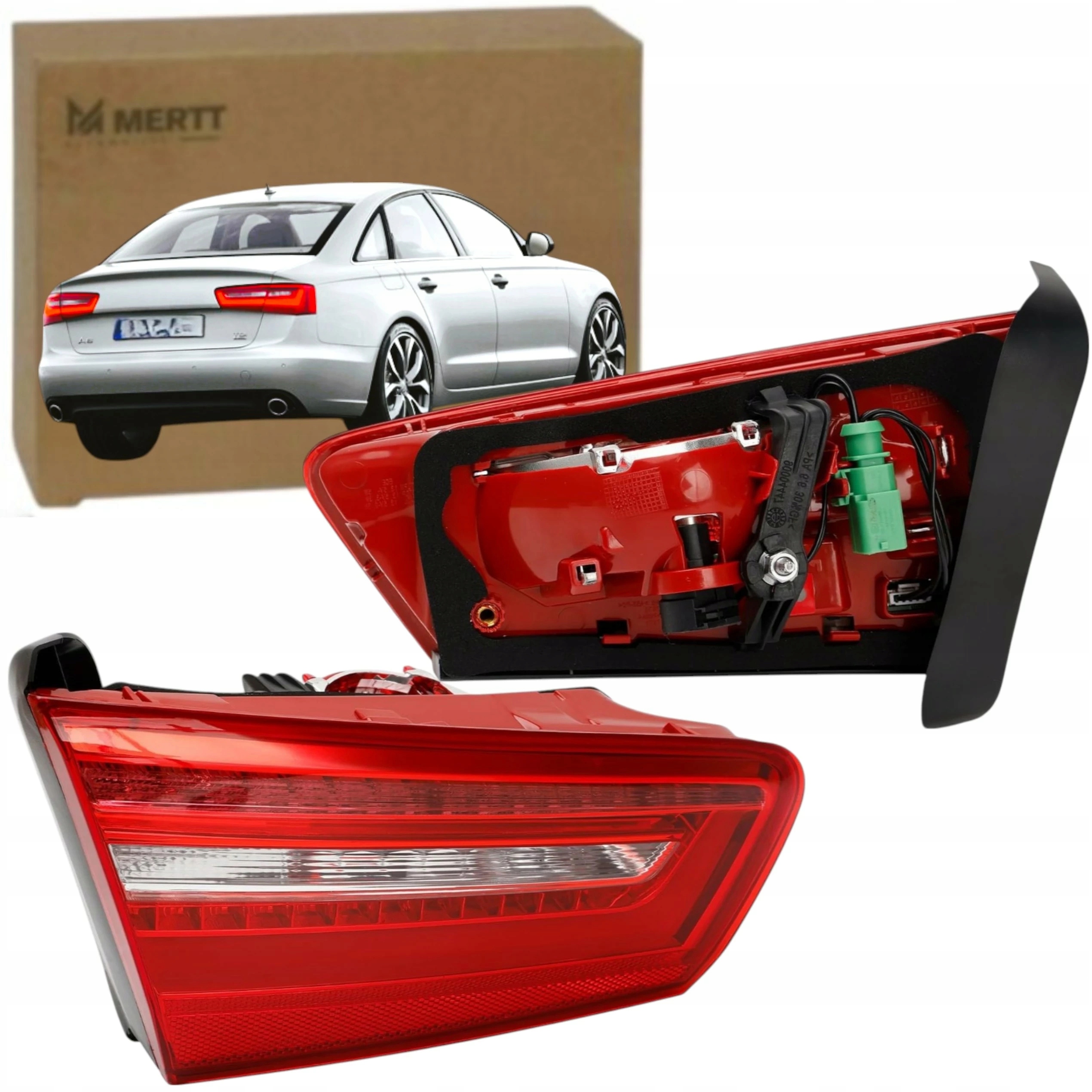 Audi A6 C7 Sedan 2011-2014 zadní světlo Levé vnitřní do víka zavazadlového prostoru