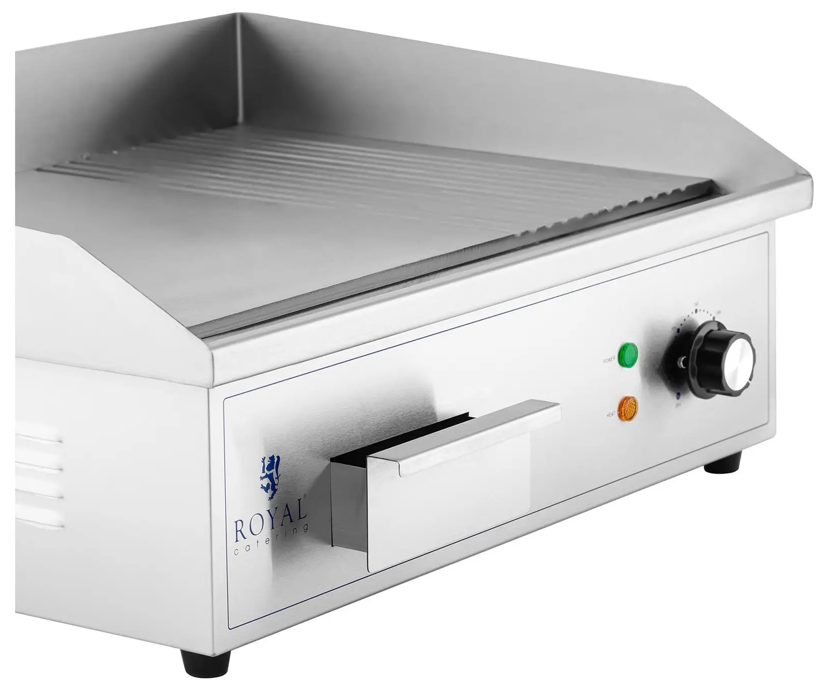 Płyta grillowa gładko ryfl 3000W 55x35 cm Royal Catering RCPG42-M 10012023